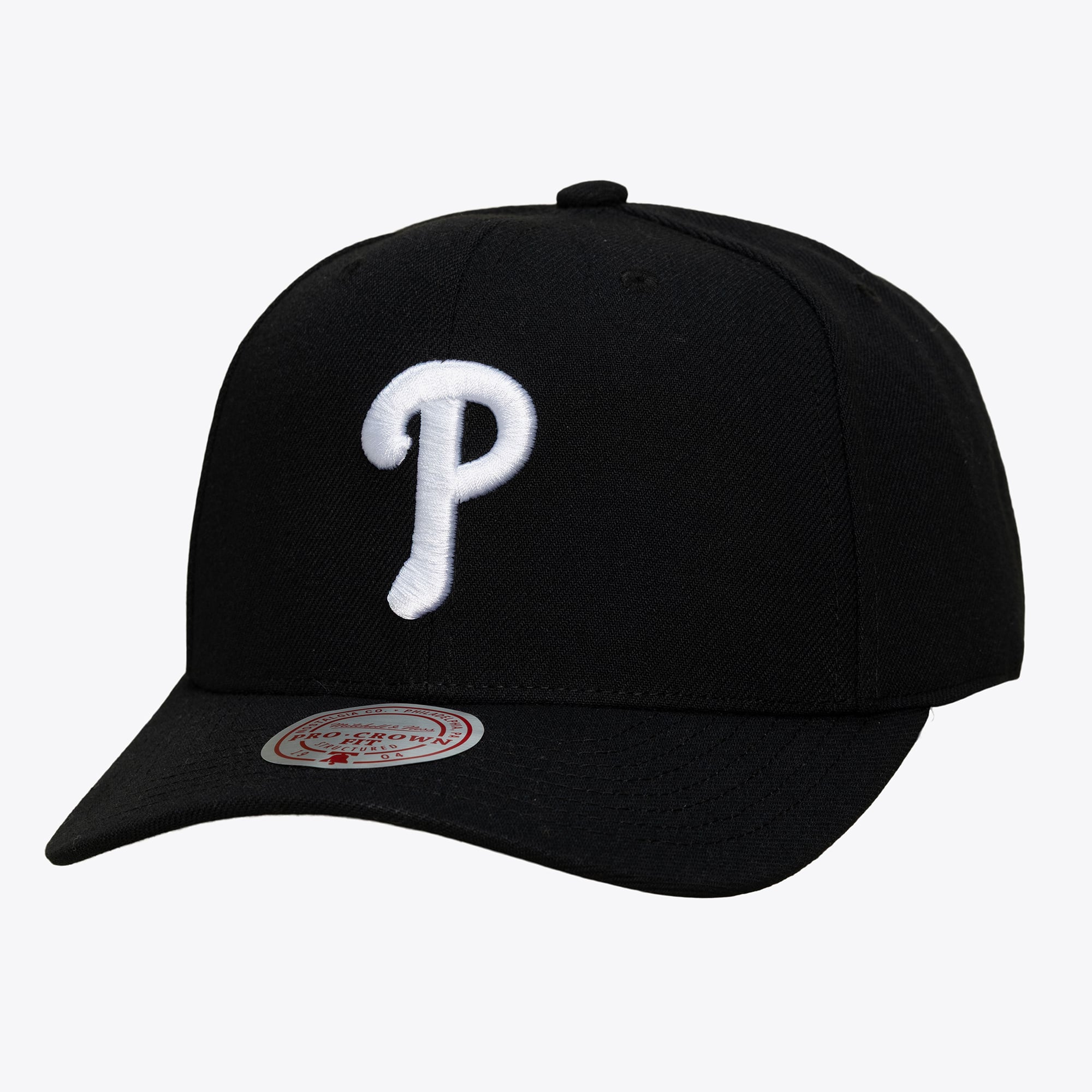 Men's Mitchell & Ness Black Philadelphia Phillies Pro Crown Snapback