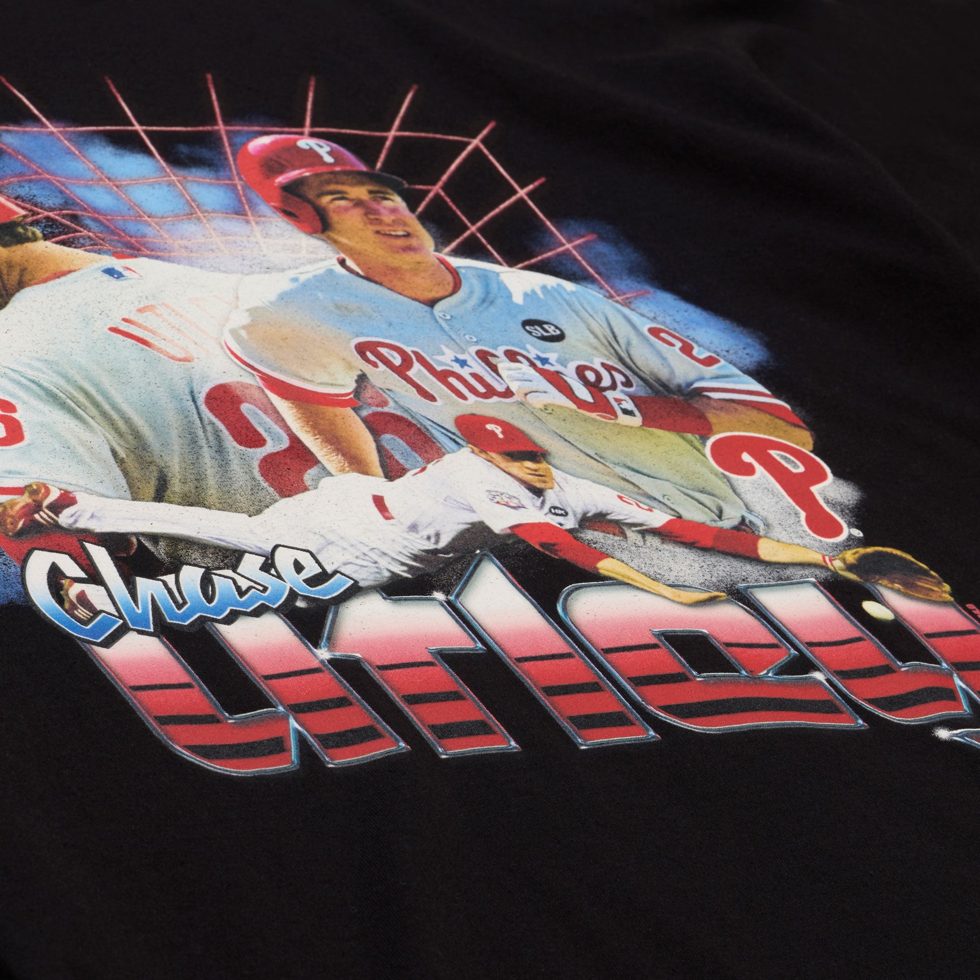 Men's Mitchell & Ness Chase Utley Black Philadelphia Phillies Cooperstown Collection Big Tall Legendary Collage Player Graphic T-Shirt