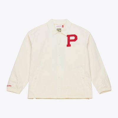  Philadelphia Phillies Mitchell & Ness Cooperstown Collection Retro Roots Coaches Jacket - Cream