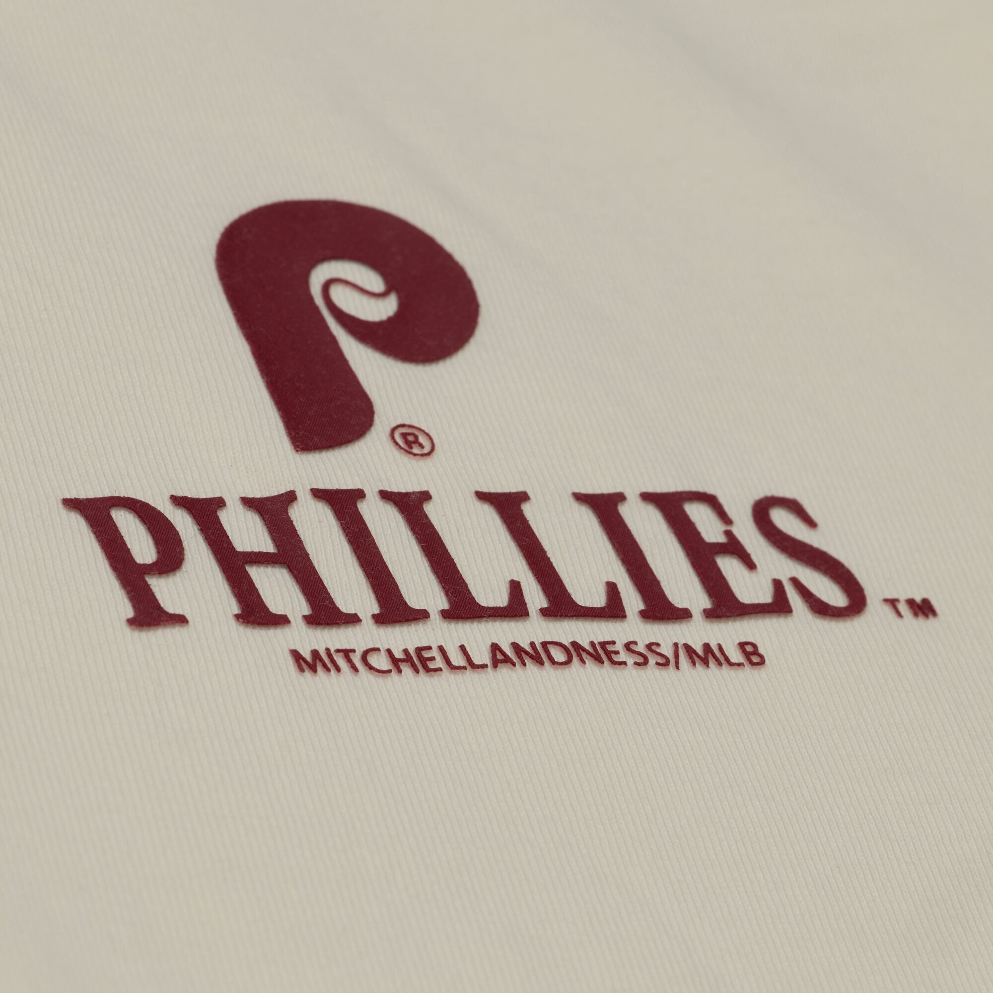 Men's Mitchell & Ness Cream Philadelphia Phillies Core Essentials T-Shirt