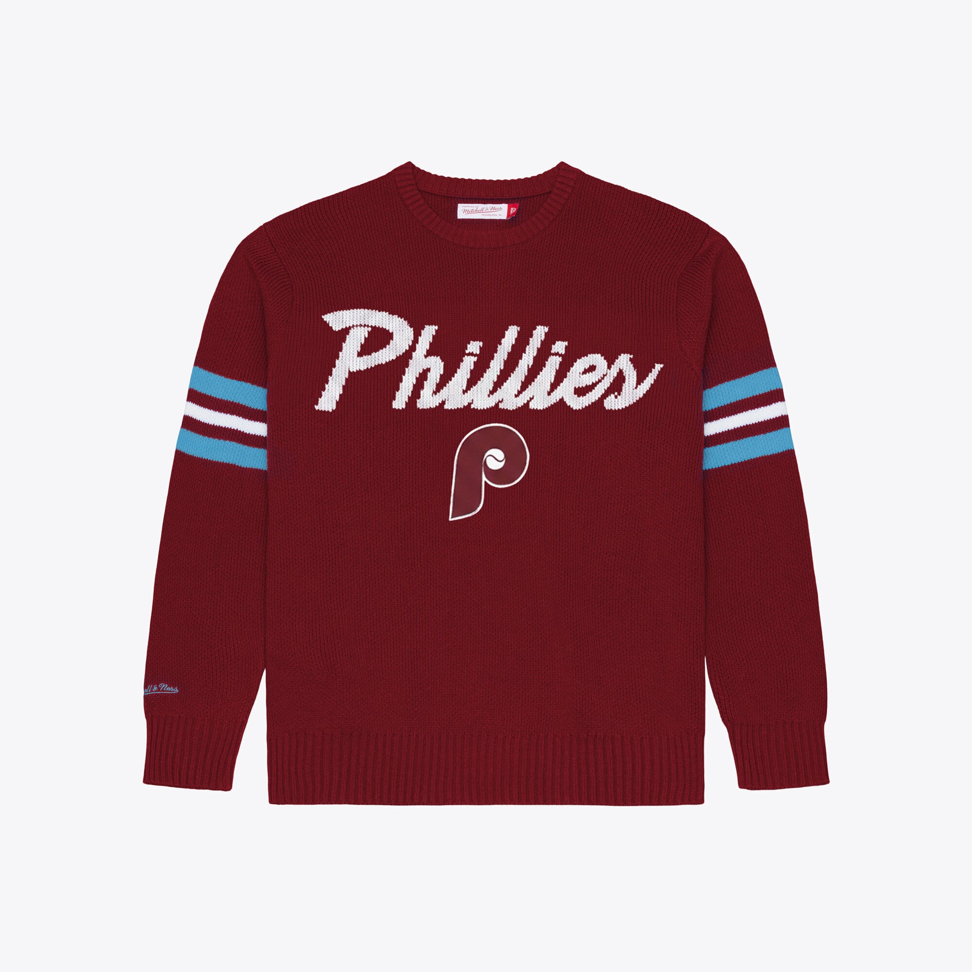 Men's Mitchell & Ness Maroon Philadelphia Phillies Head Coach Sweater