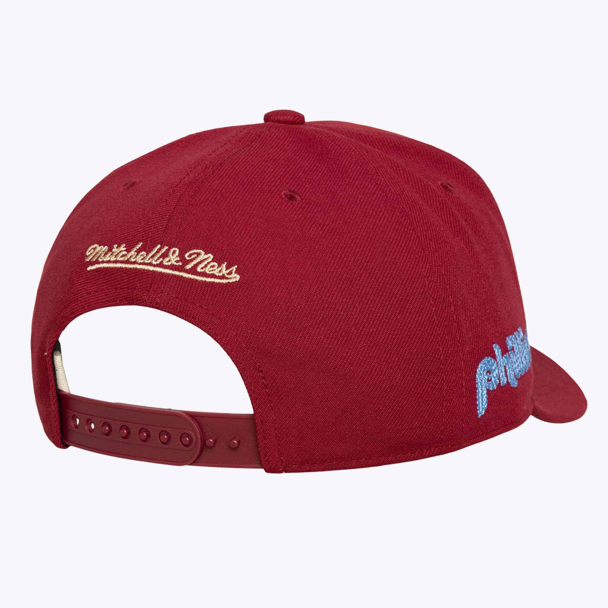 Men's Mitchell & Ness  Maroon Philadelphia Phillies Secondary Patch Pro Snapback Hat