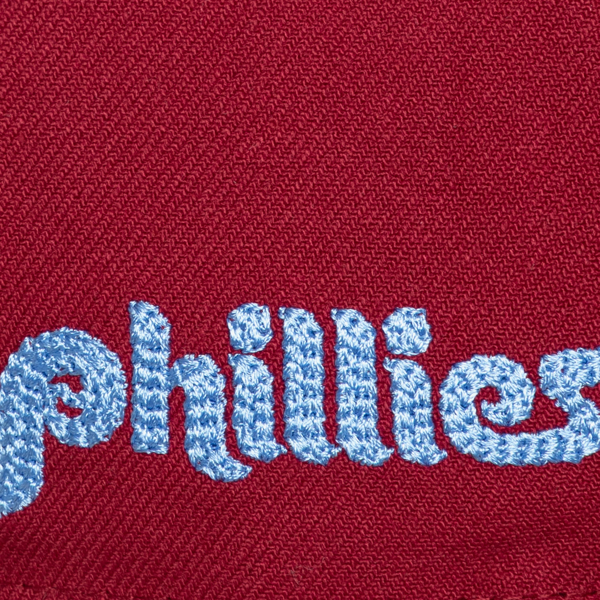 Men's Mitchell & Ness  Maroon Philadelphia Phillies Secondary Patch Pro Snapback Hat