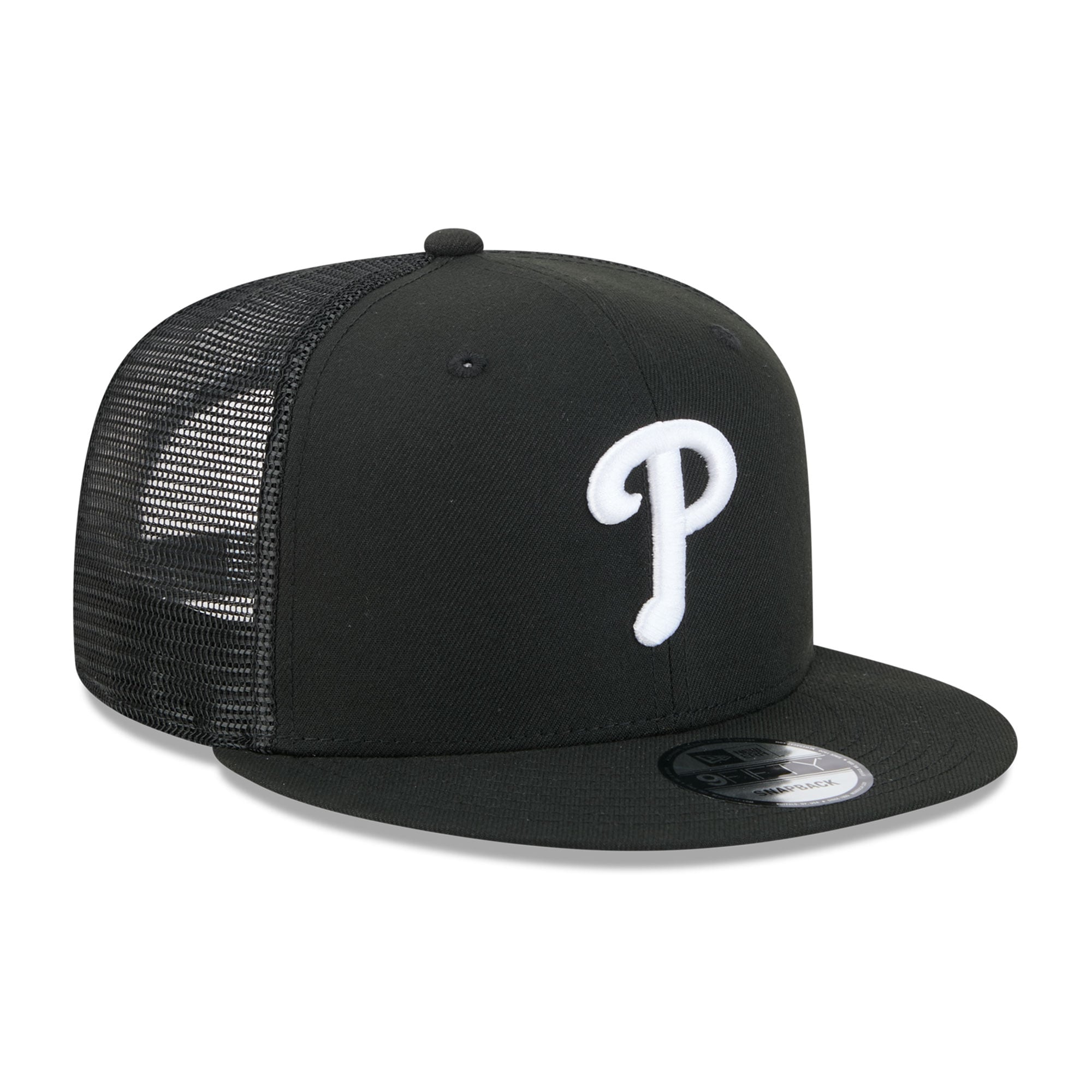 Casquette trucker ajustable New Era 9FIFTY noire Philadelphia Phillies pour homme