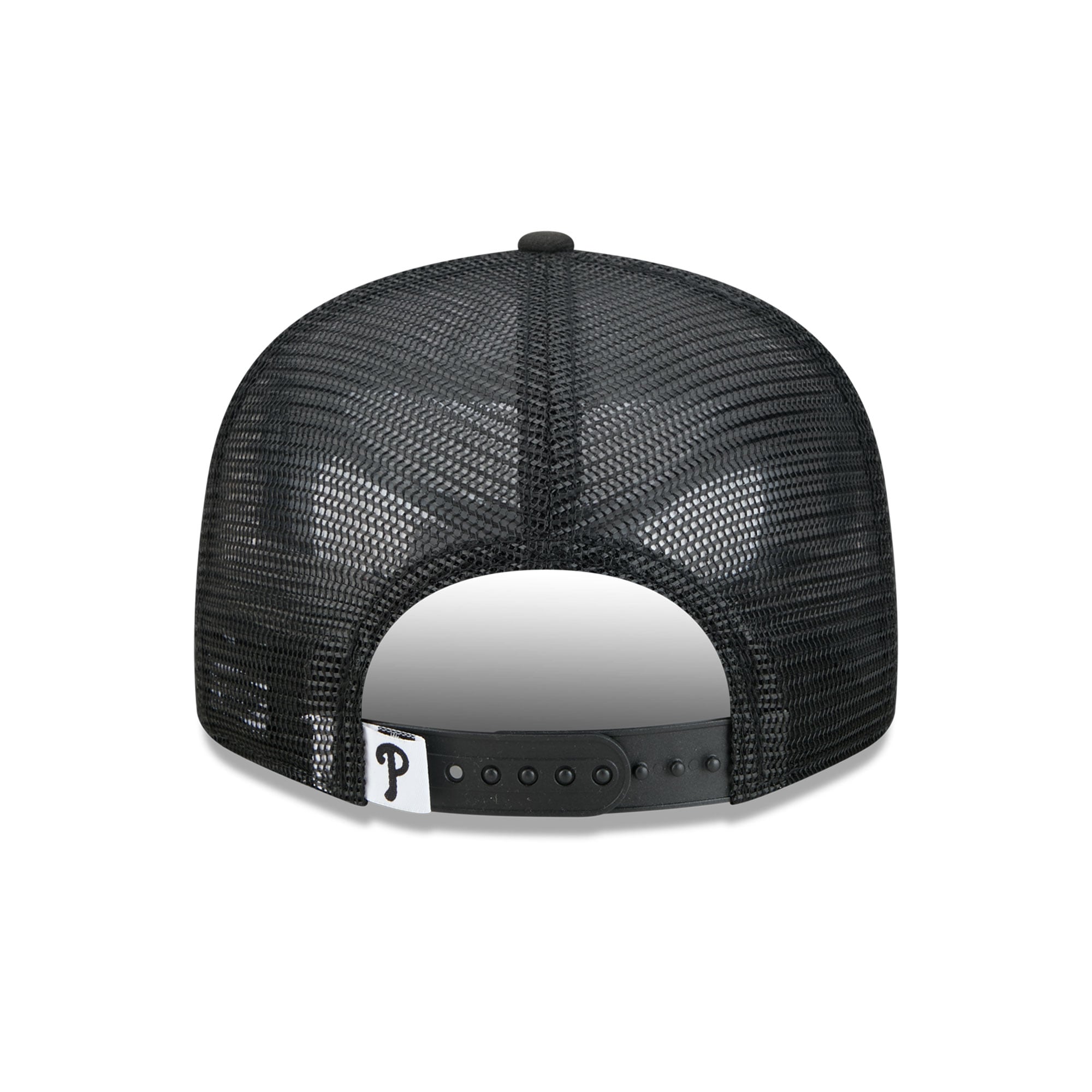 Casquette trucker ajustable New Era 9FIFTY noire Philadelphia Phillies pour homme