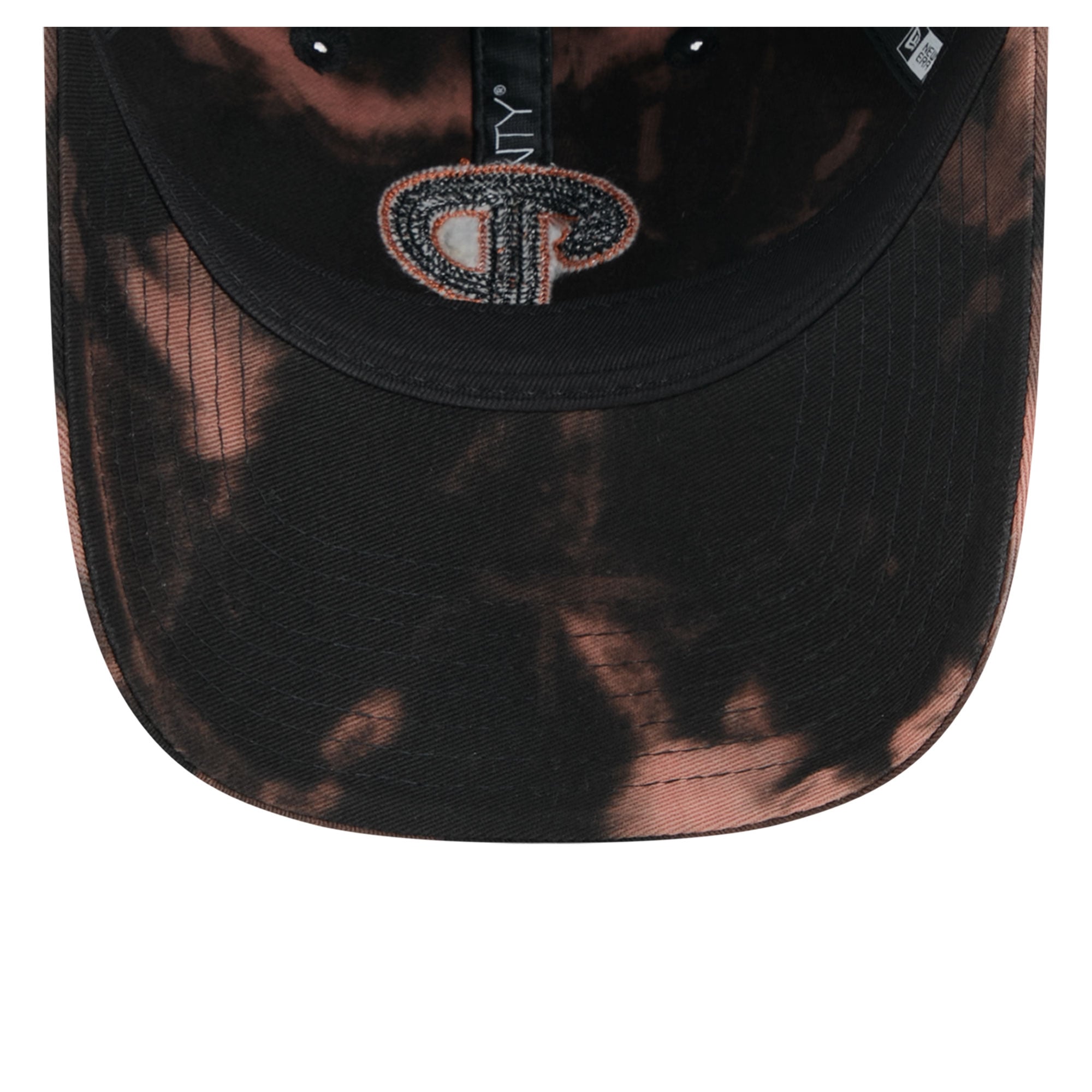 Men's New Era Black Philadelphia Phillies Bleach Wash 9TWENTY Adjustable Hat