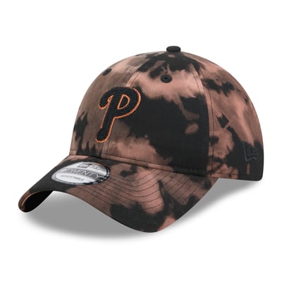  Philadelphia Phillies New Era Bleach Wash 9TWENTY Adjustable Hat - Black