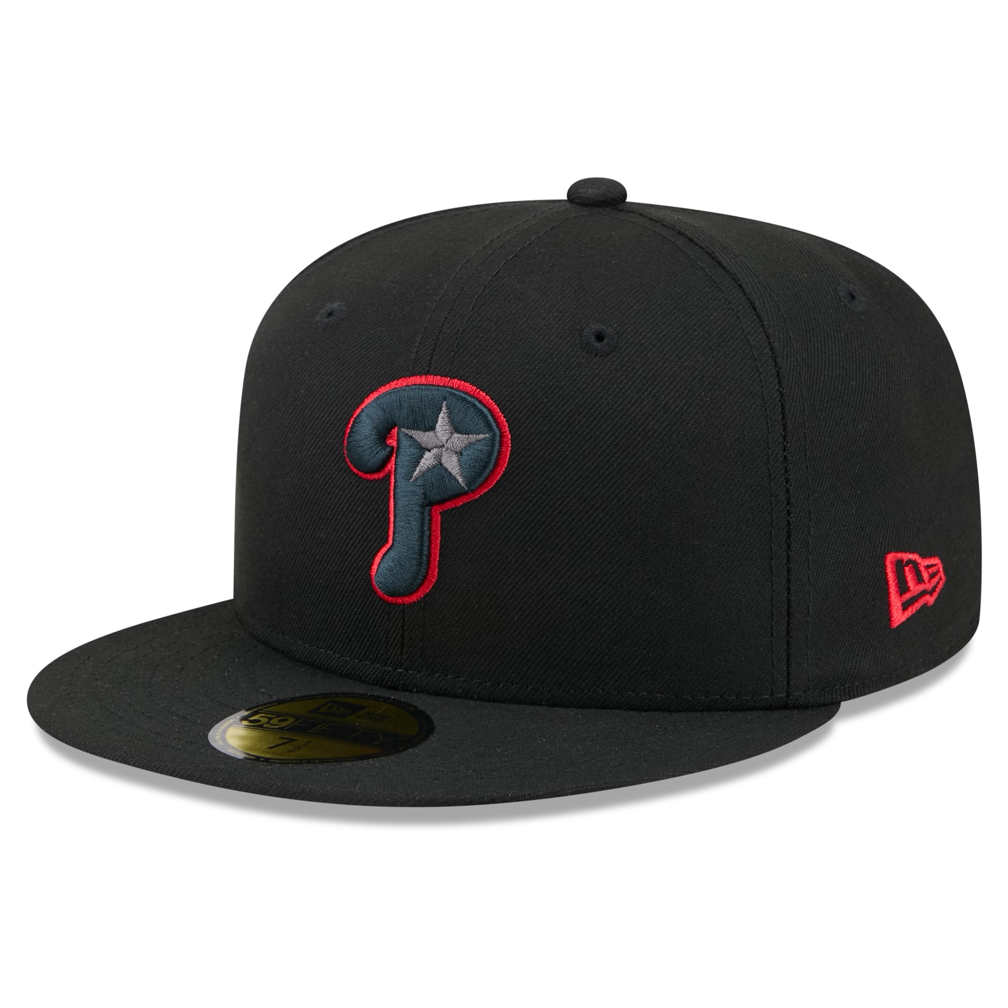 Casquette ajustée New Era 59FIFTY pour homme, noire, Philadelphia Phillies Color Pop