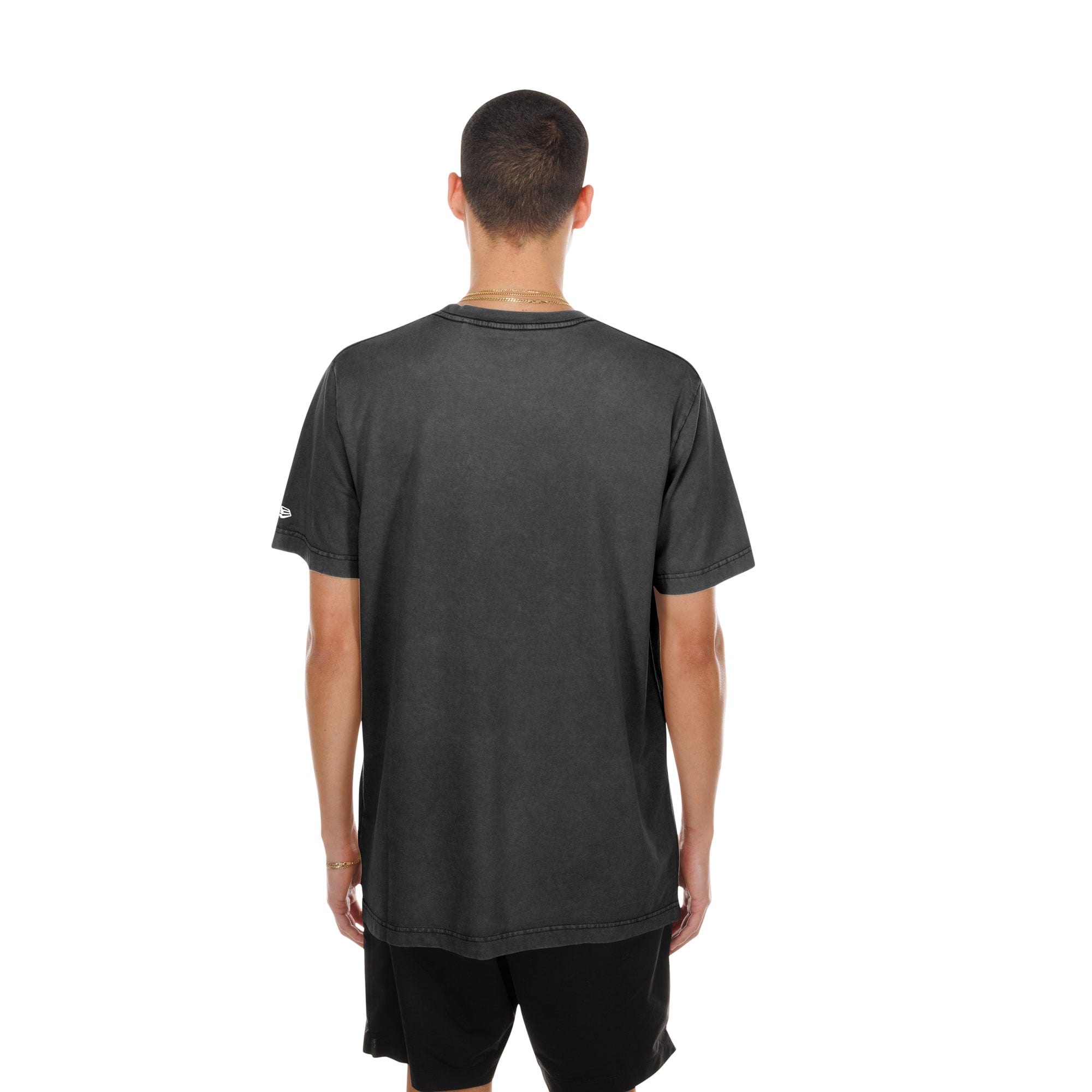 T-shirt New Era noir pour homme, motif éclair, logo des Phillies de Philadelphie, délavage minéral