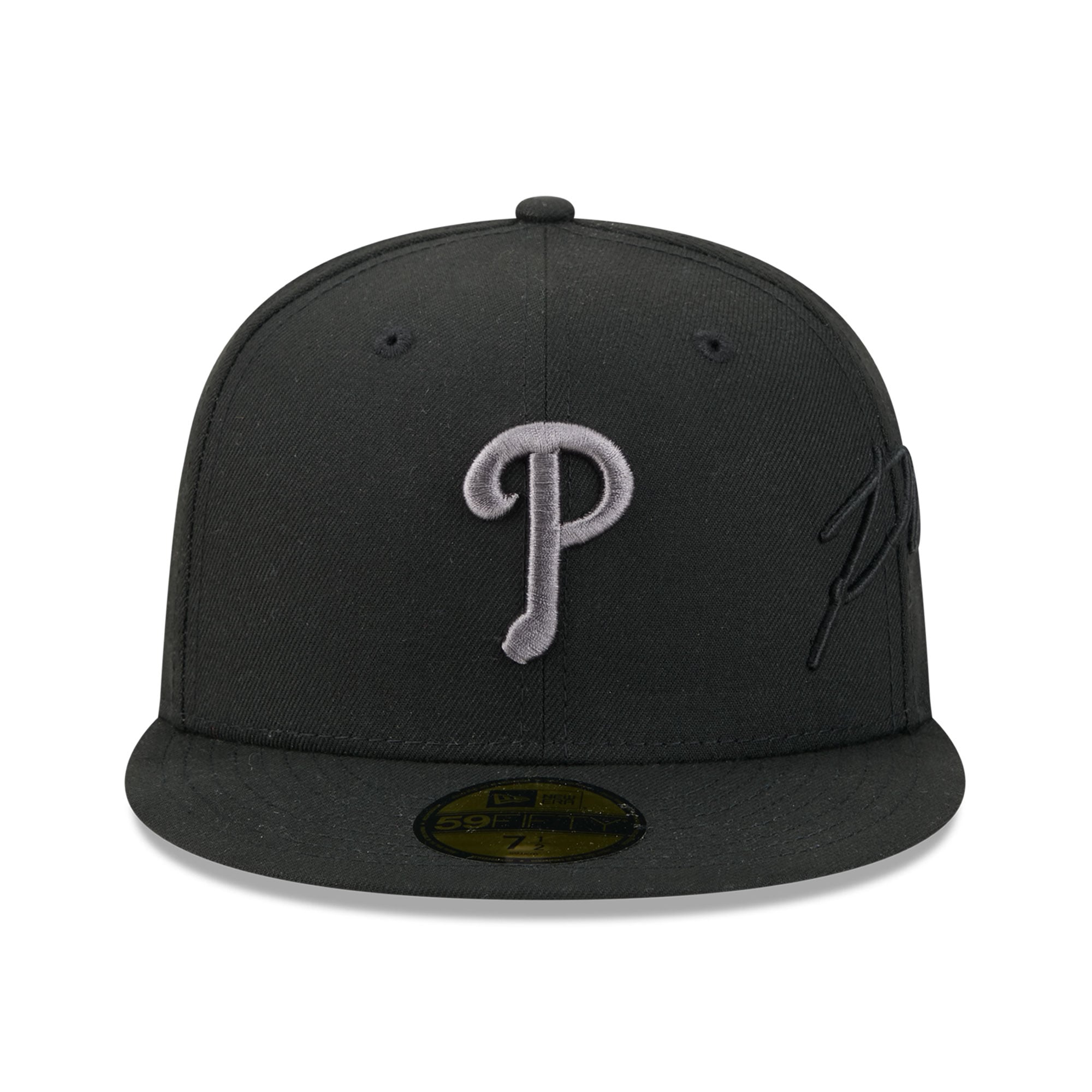 Casquette ajustée New Era 59FIFTY noire pour homme, logo Philadelphia Phillies.