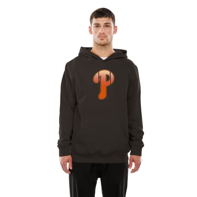  Philadelphia Phillies New Era Gradient Monogram Pullover Hoodie - Brown