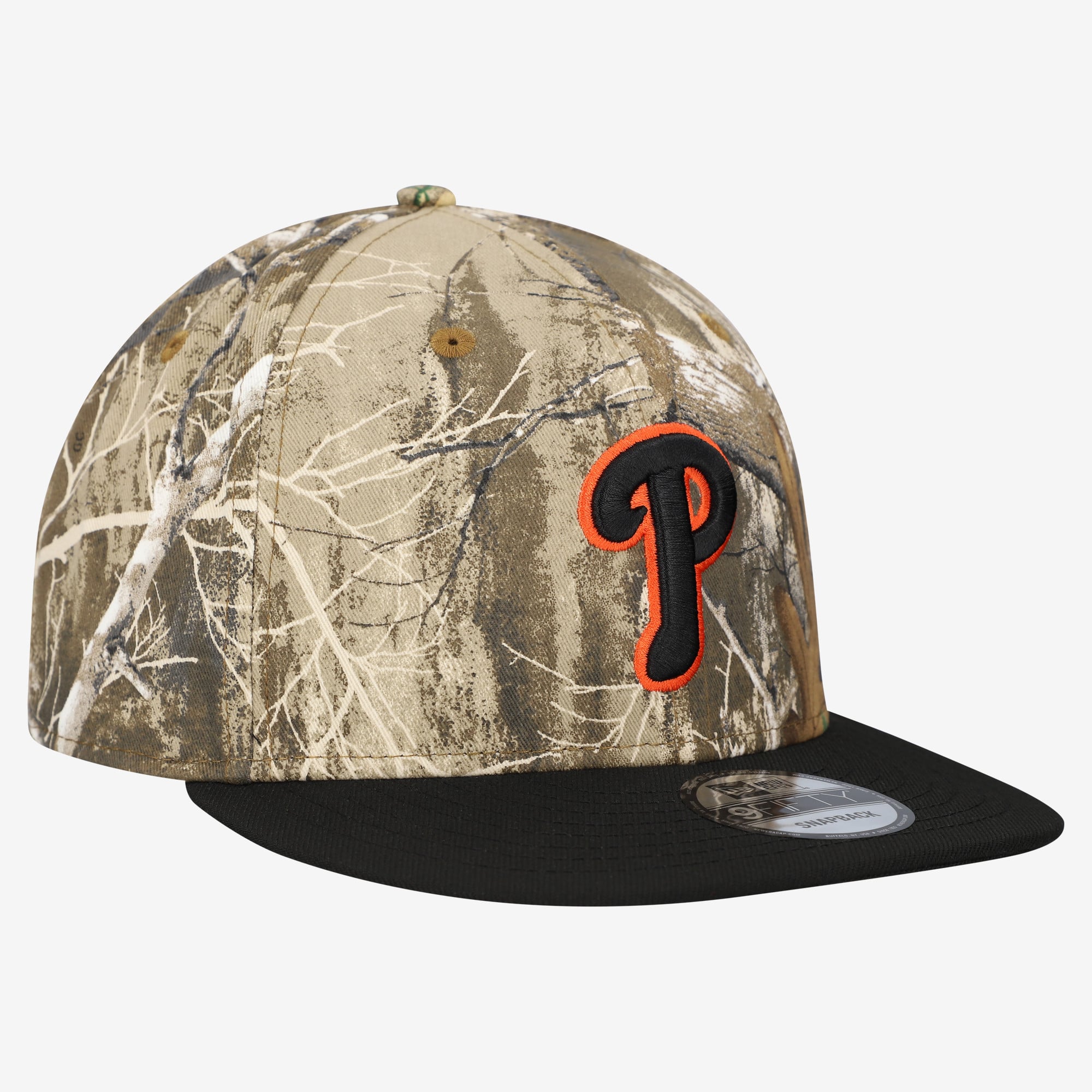 Casquette snapback New Era Camo Philadelphia Phillies Realtree Orange Pop 9FIFTY pour homme