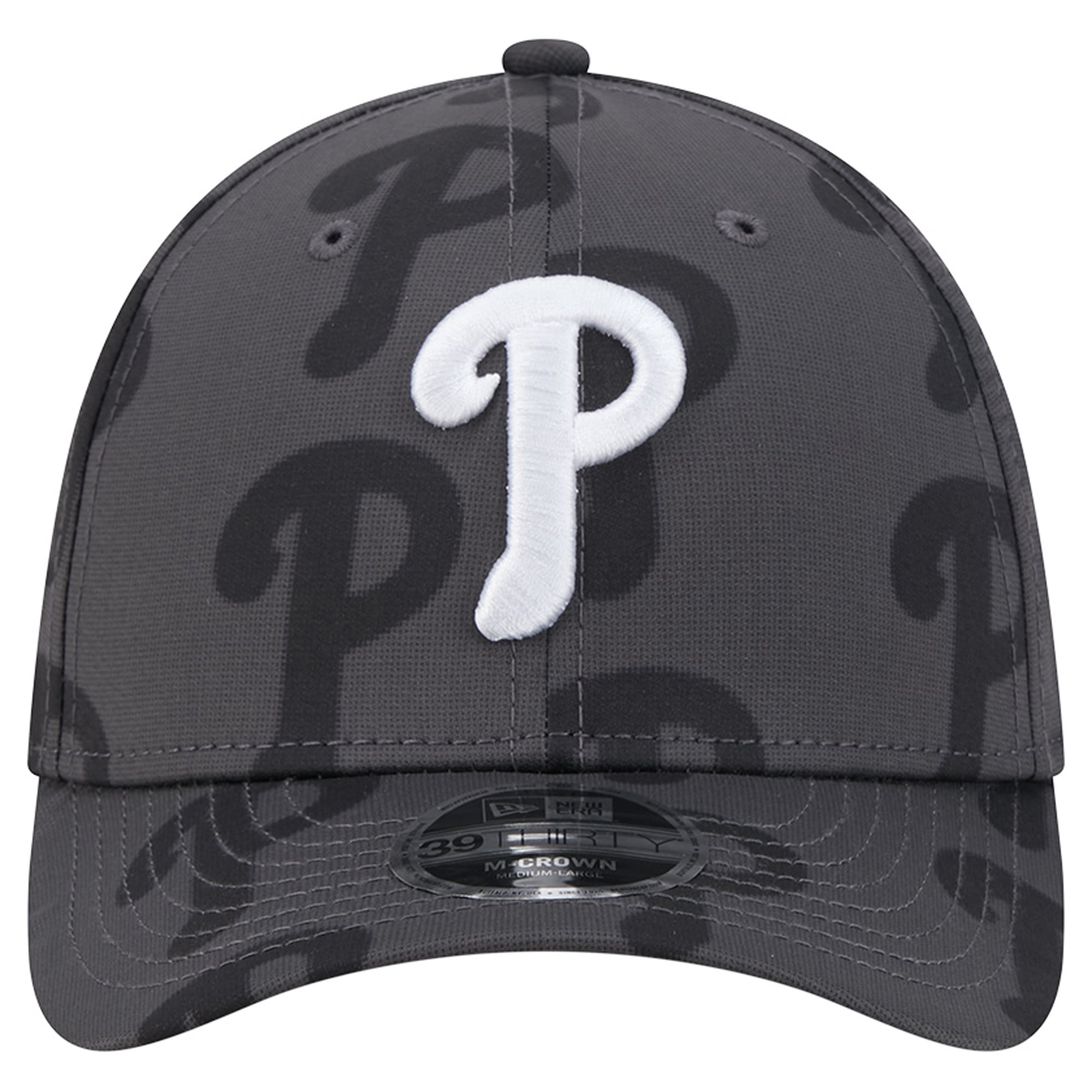 Casquette New Era Flex grise Philadelphia Phillies Halftone 39THIRTY pour homme
