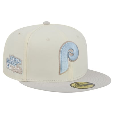  Philadelphia Phillies New Era Crisp Equinox World Series 59FIFTY Fitted Hat - Natural