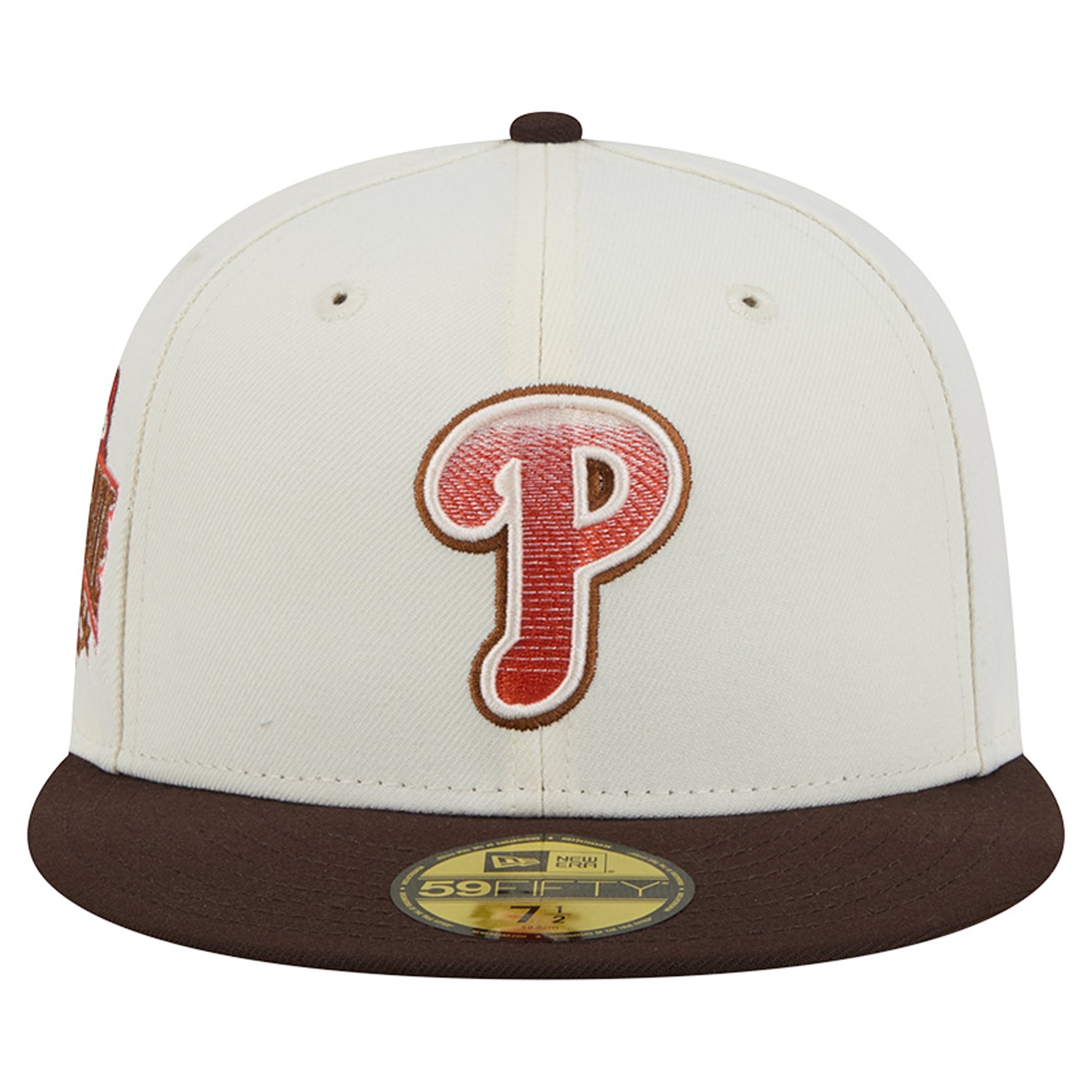 Men's New Era Natural/Brown Philadelphia Phillies Pumpkin Spice 59FIFTY Fitted Hat