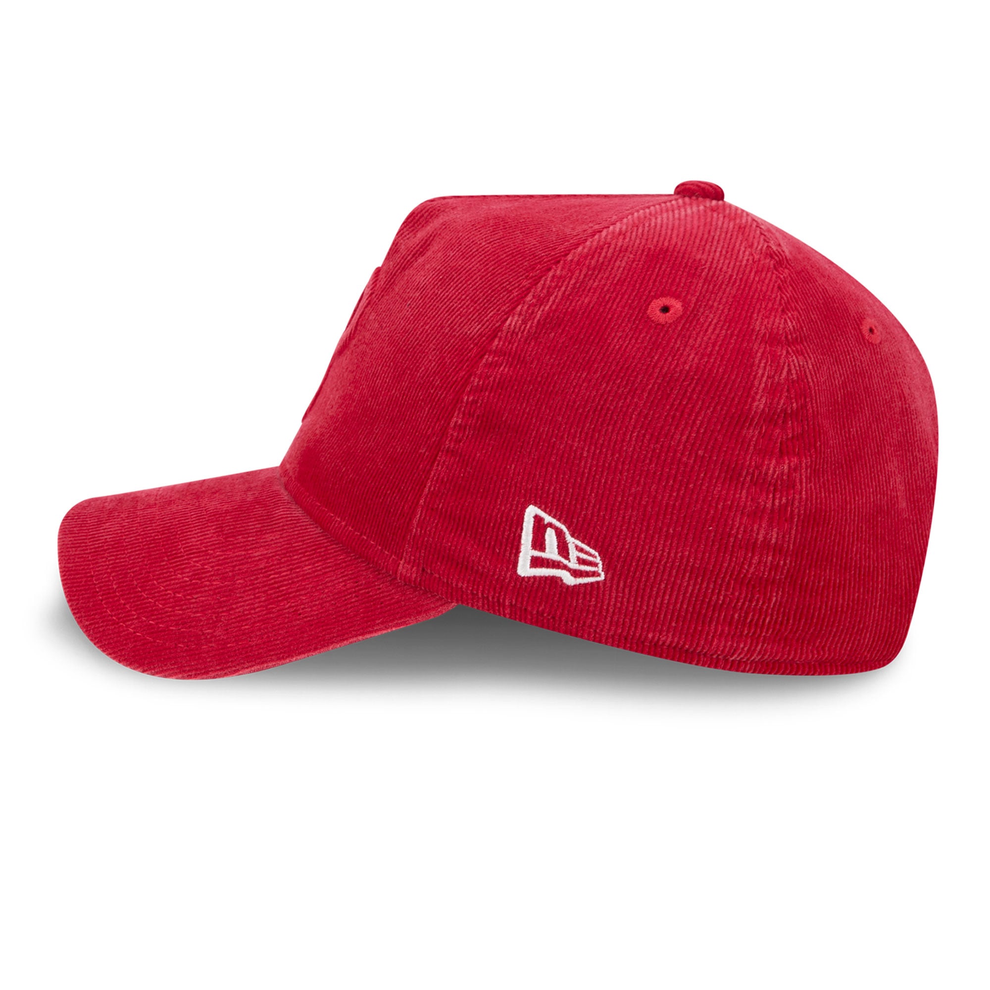 Casquette New Era rouge Philadelphia Phillies 2008 World Series pour homme, en velours côtelé ton sur ton, modèle 9FORTY à monture A ajustable, avec écusson latéral.