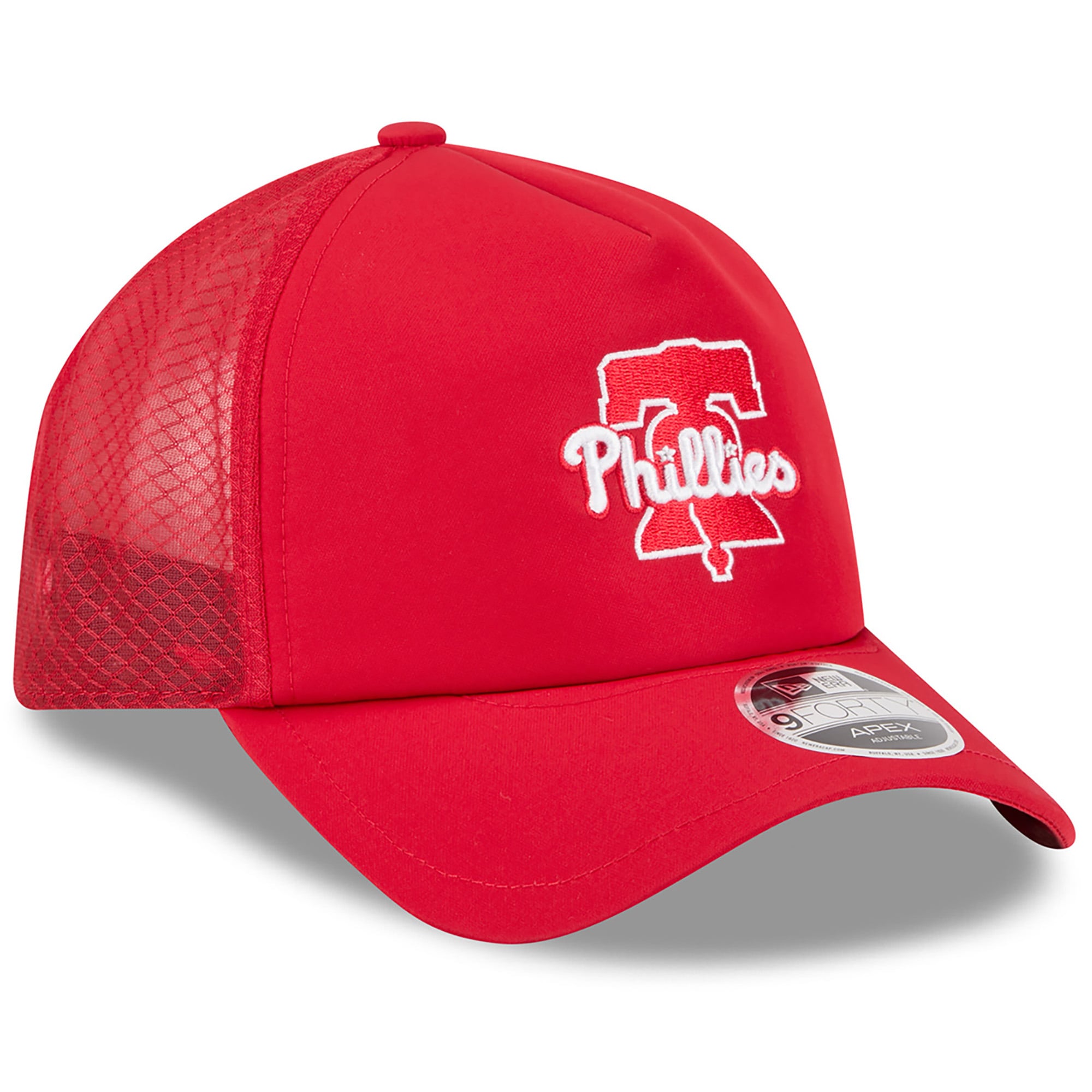 Casquette ajustable New Era rouge Philadelphia Phillies 2026 pour homme, modèle alternatif d'entraînement au bâton Apex 9FORTY