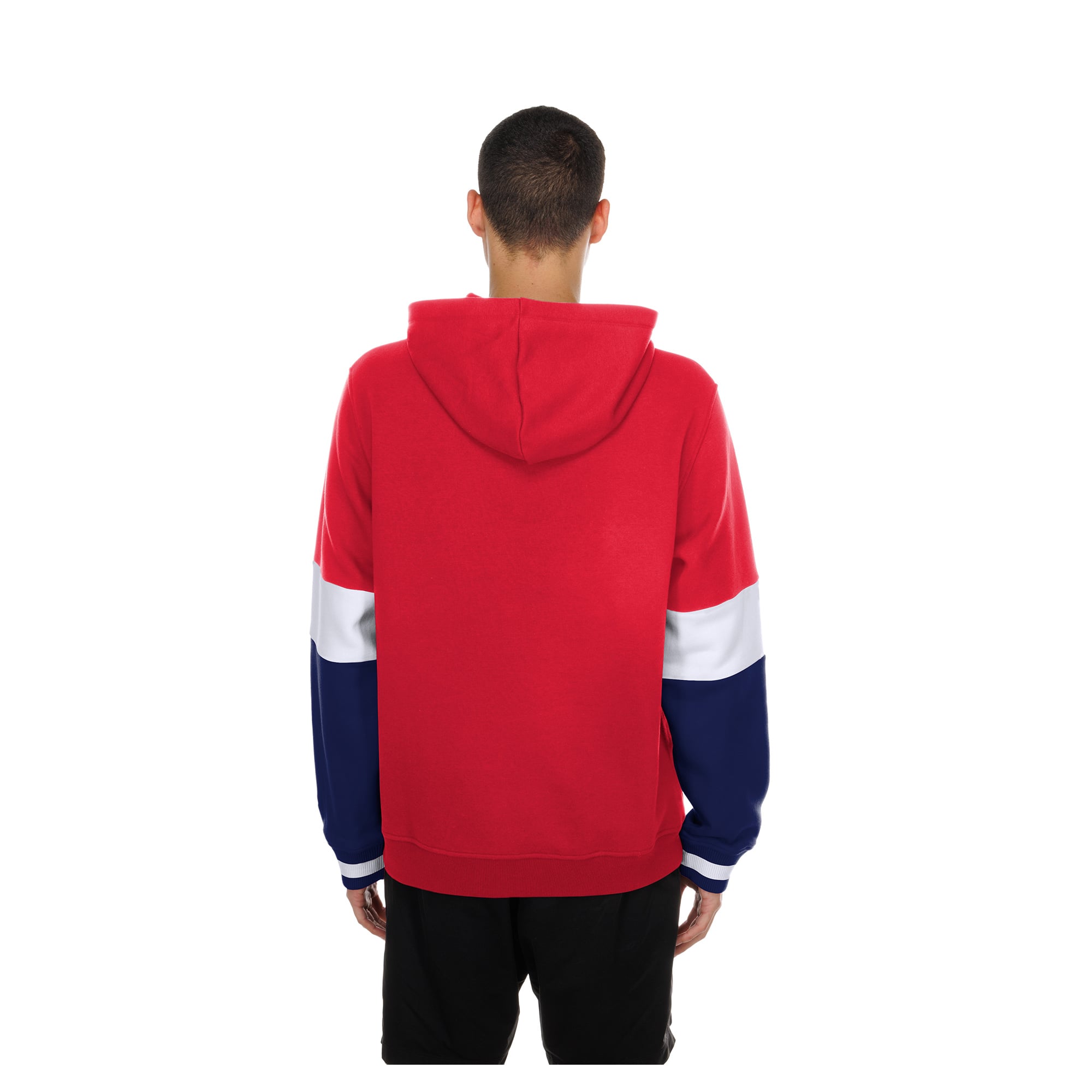 Sweat à capuche New Era rouge Philadelphia Phillies pour homme, col en V, color block