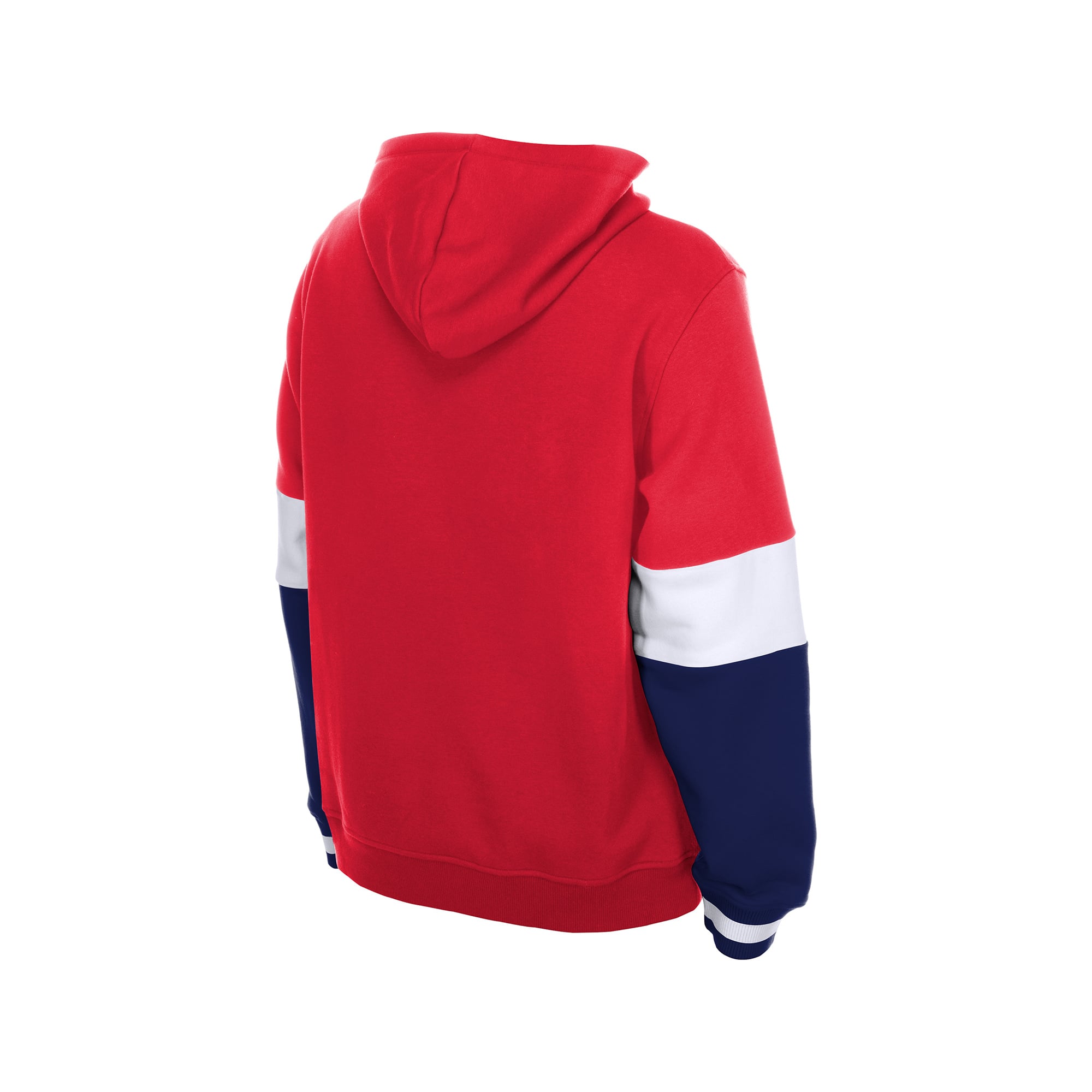 Sweat à capuche New Era rouge Philadelphia Phillies pour homme, col en V, color block