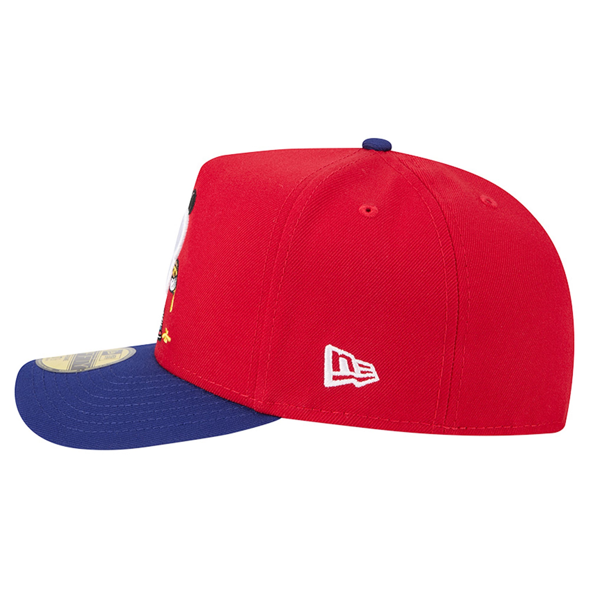 Men's New Era Red/Blue Philadelphia Phillies Cartoon A-Frame 59FIFTY Fitted Hat