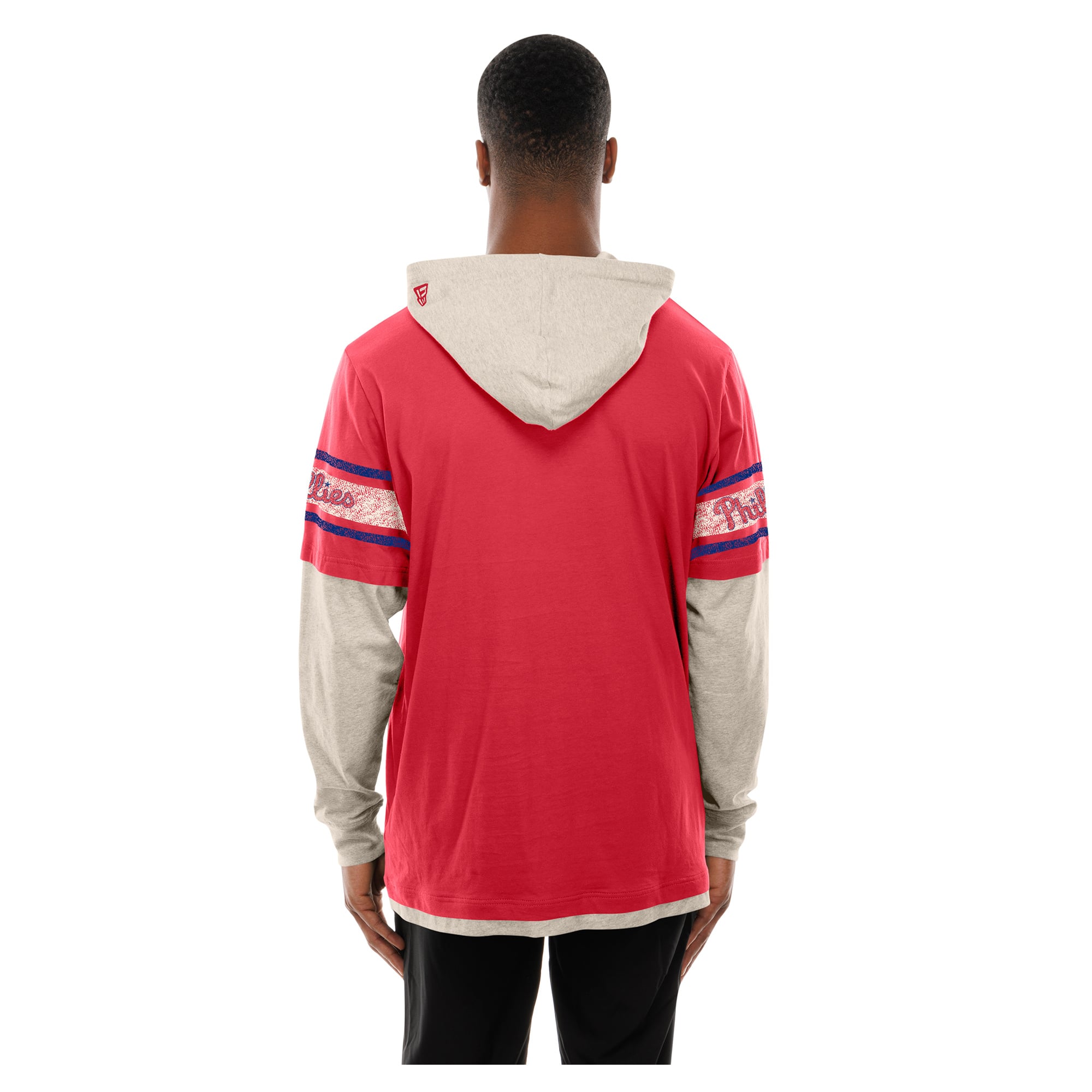 Sweat à capuche rétro Philadelphia Phillies rouge et crème pour homme New Era