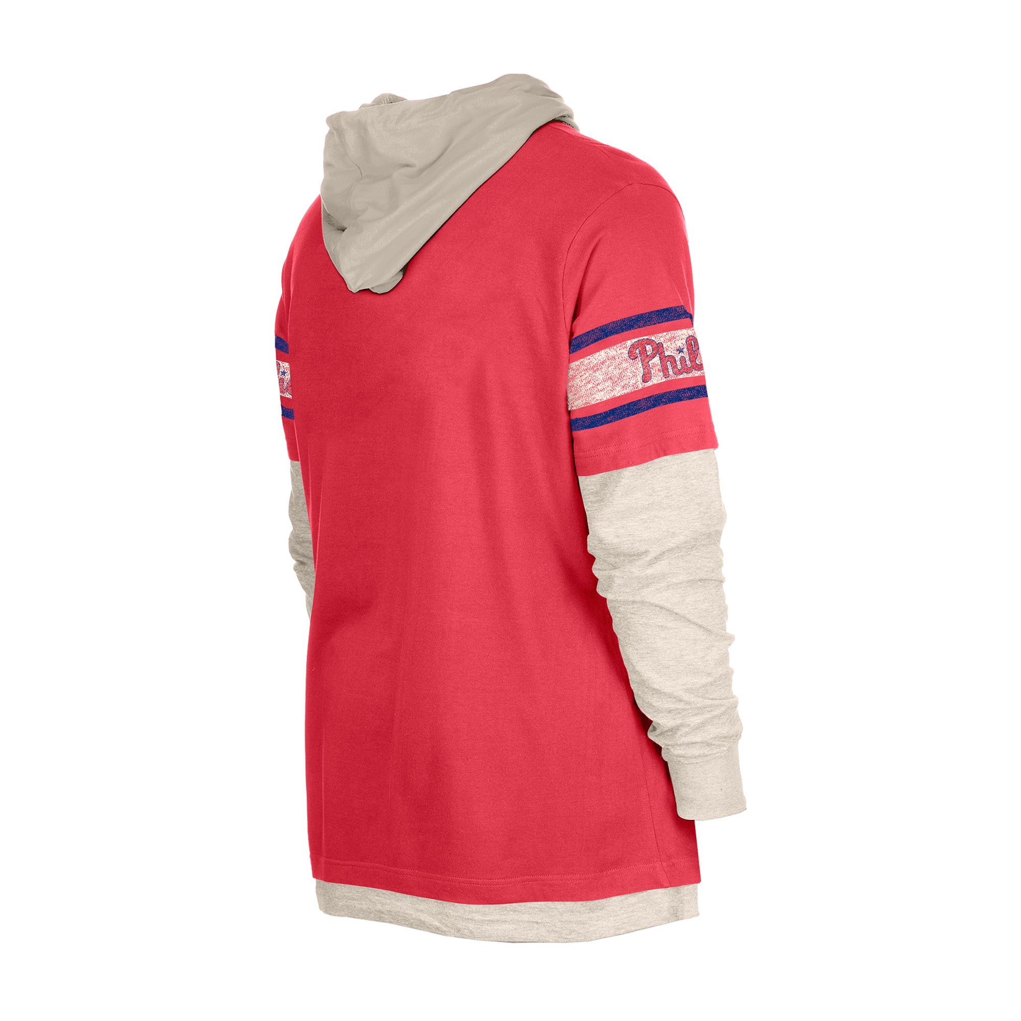 Sweat à capuche rétro Philadelphia Phillies rouge et crème pour homme New Era