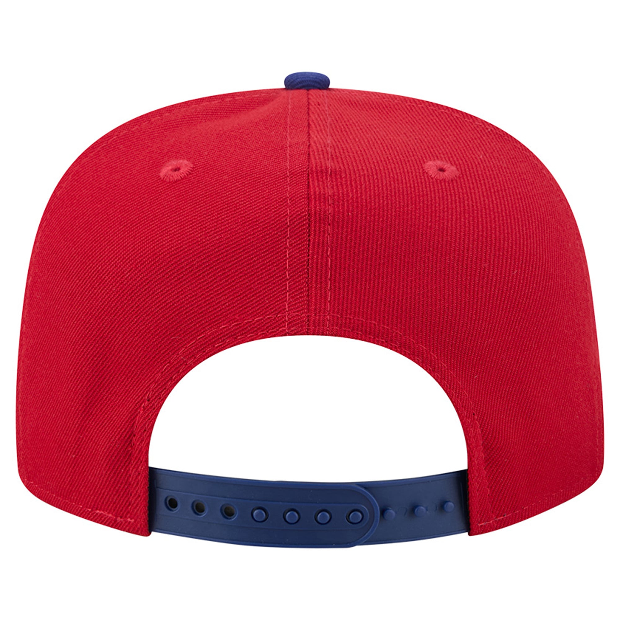 Casquette snapback New Era rouge/marine Philadelphia Phillies pour homme, modèle 9FIFTY, en chenille dégradée, à motif A-Frame.