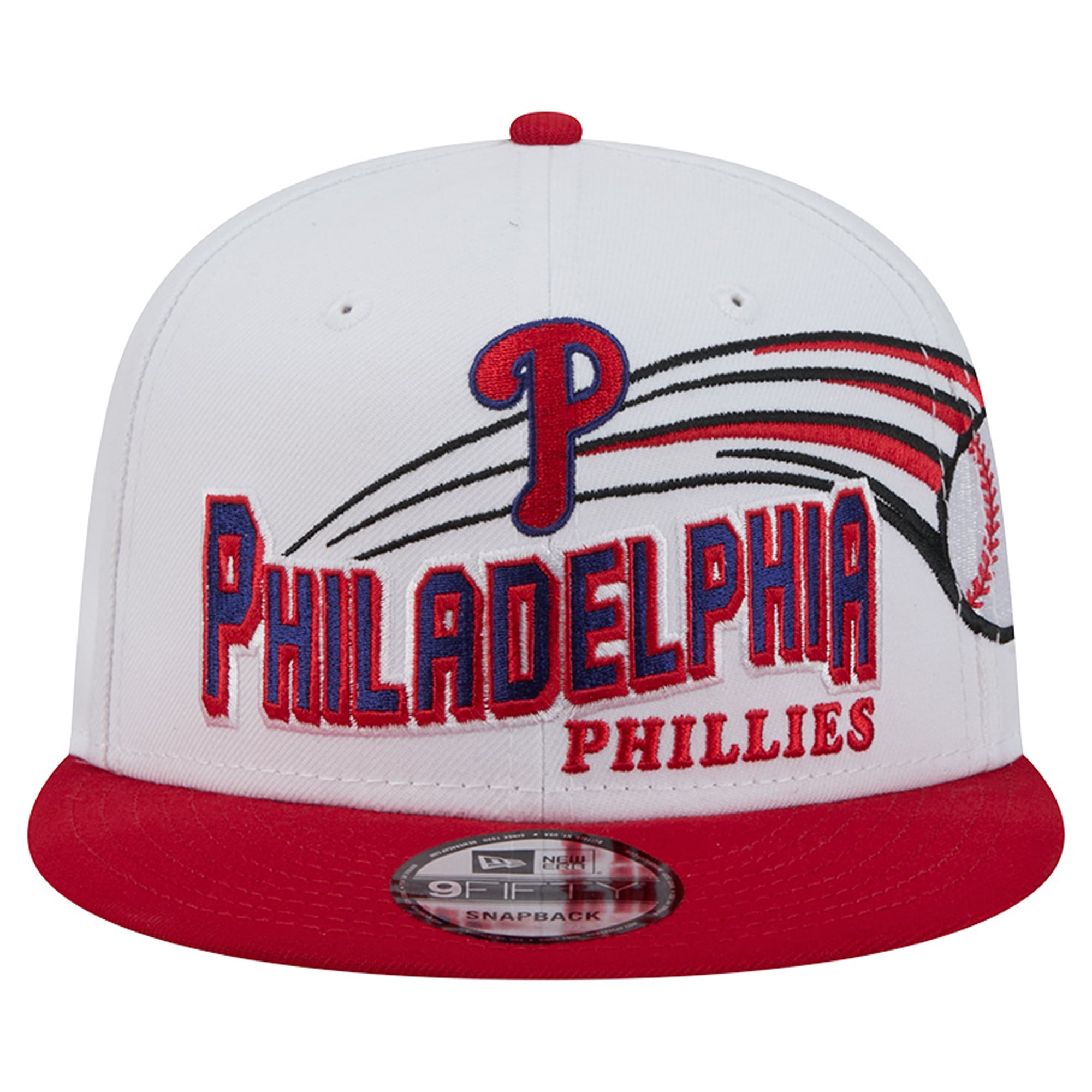Casquette snapback New Era blanche Philadelphia Phillies Retro Sweep 9FIFTY pour homme