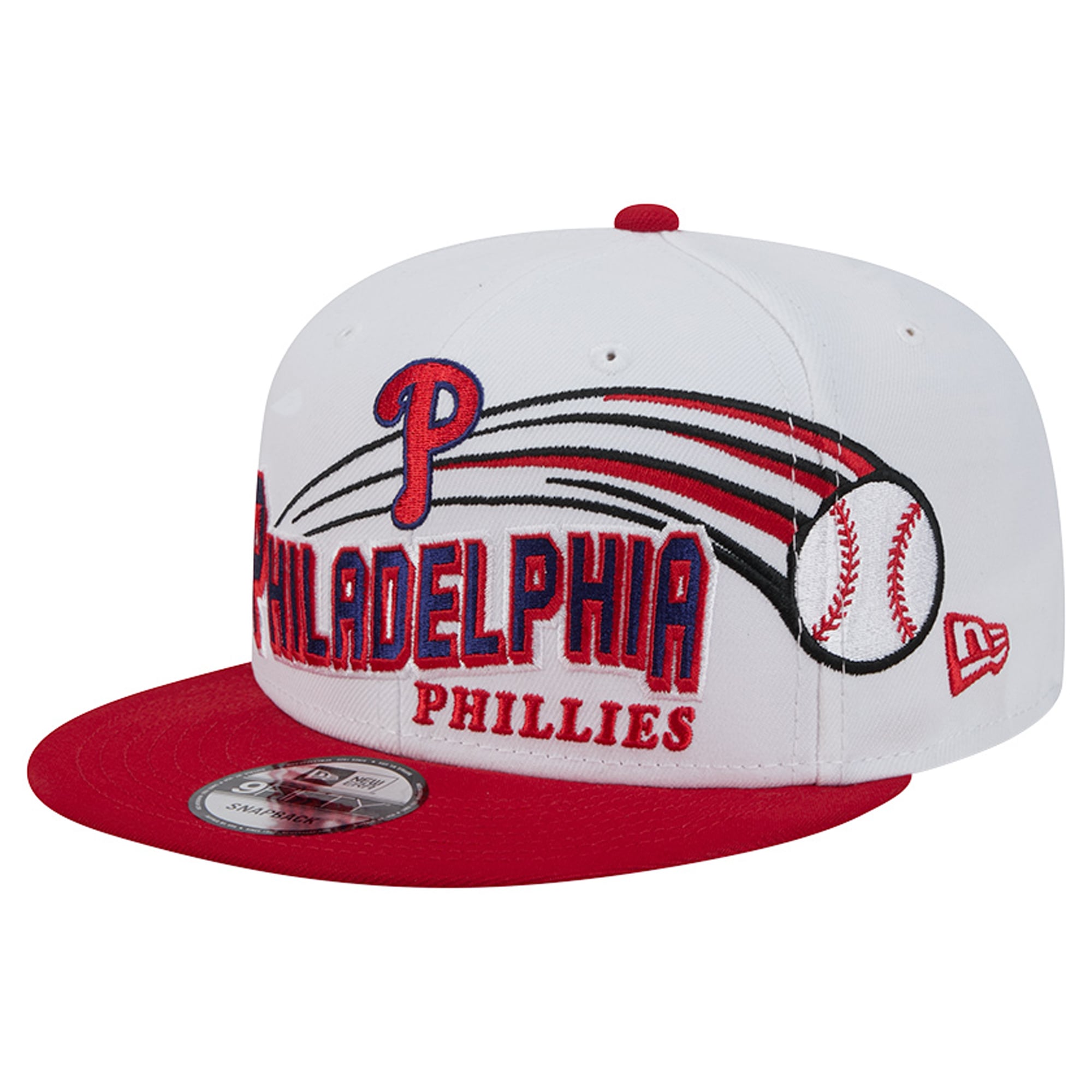 Casquette snapback New Era blanche Philadelphia Phillies Retro Sweep 9FIFTY pour homme