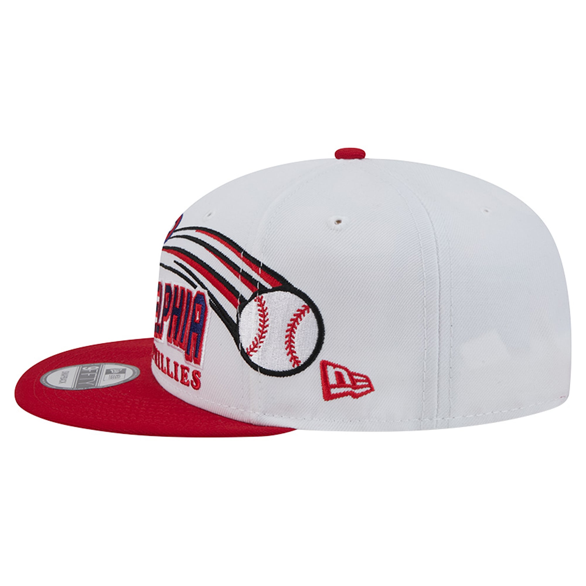 Casquette snapback New Era blanche Philadelphia Phillies Retro Sweep 9FIFTY pour homme