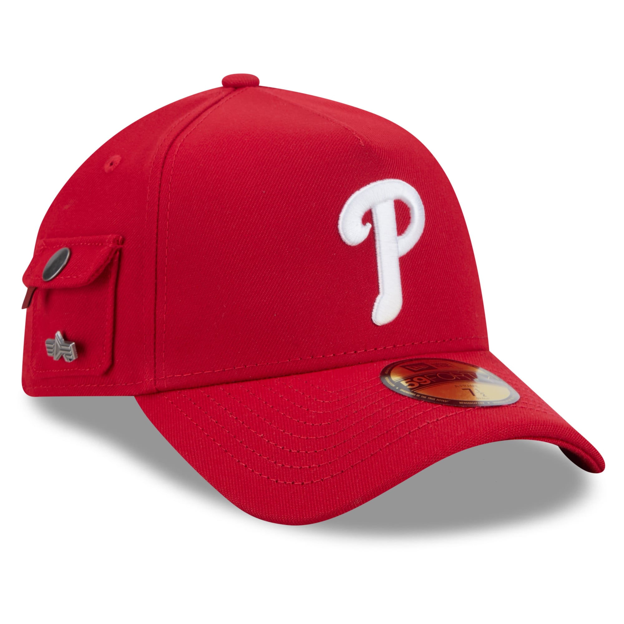 Casquette ajustée New Era x Alpha Industries rouge Philadelphia Phillies 59FORTY pour homme