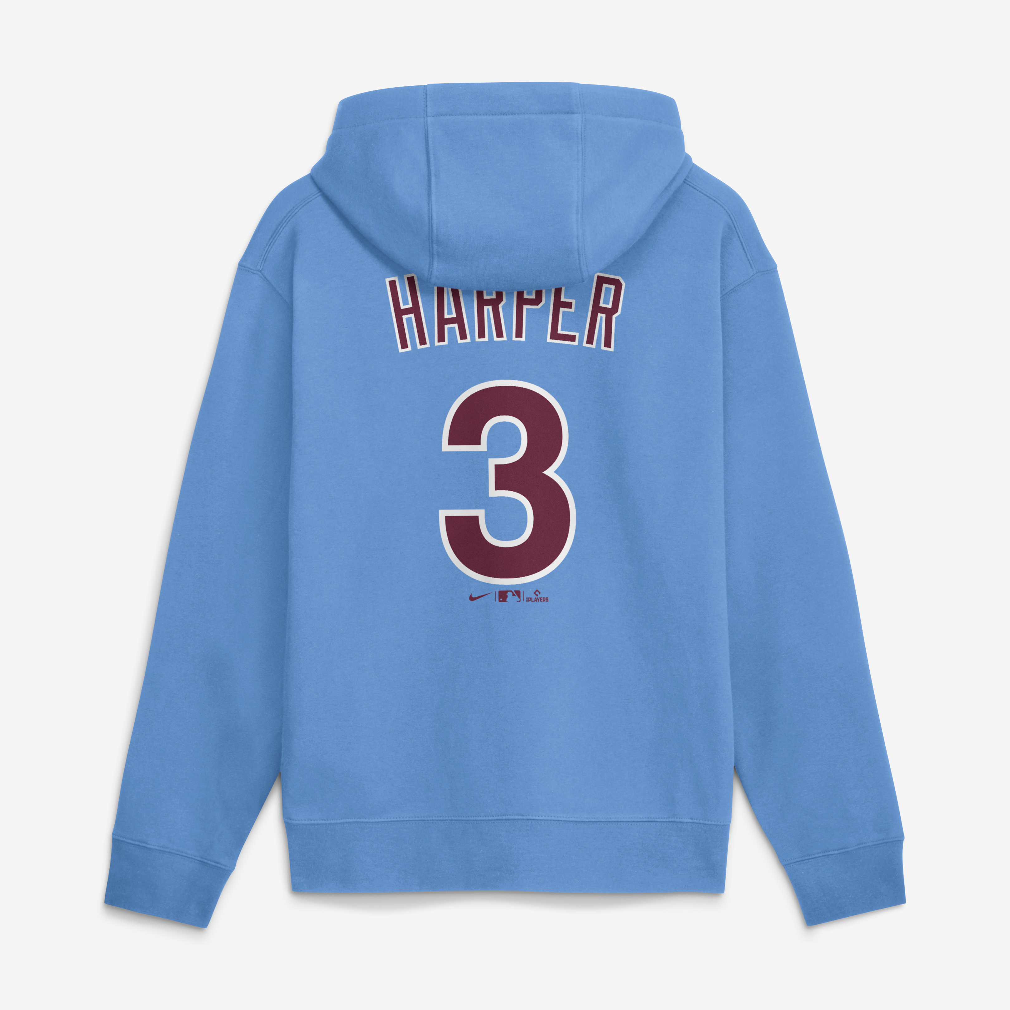 Sweat à capuche en polaire Nike Bryce Harper bleu clair Philadelphia Phillies pour homme