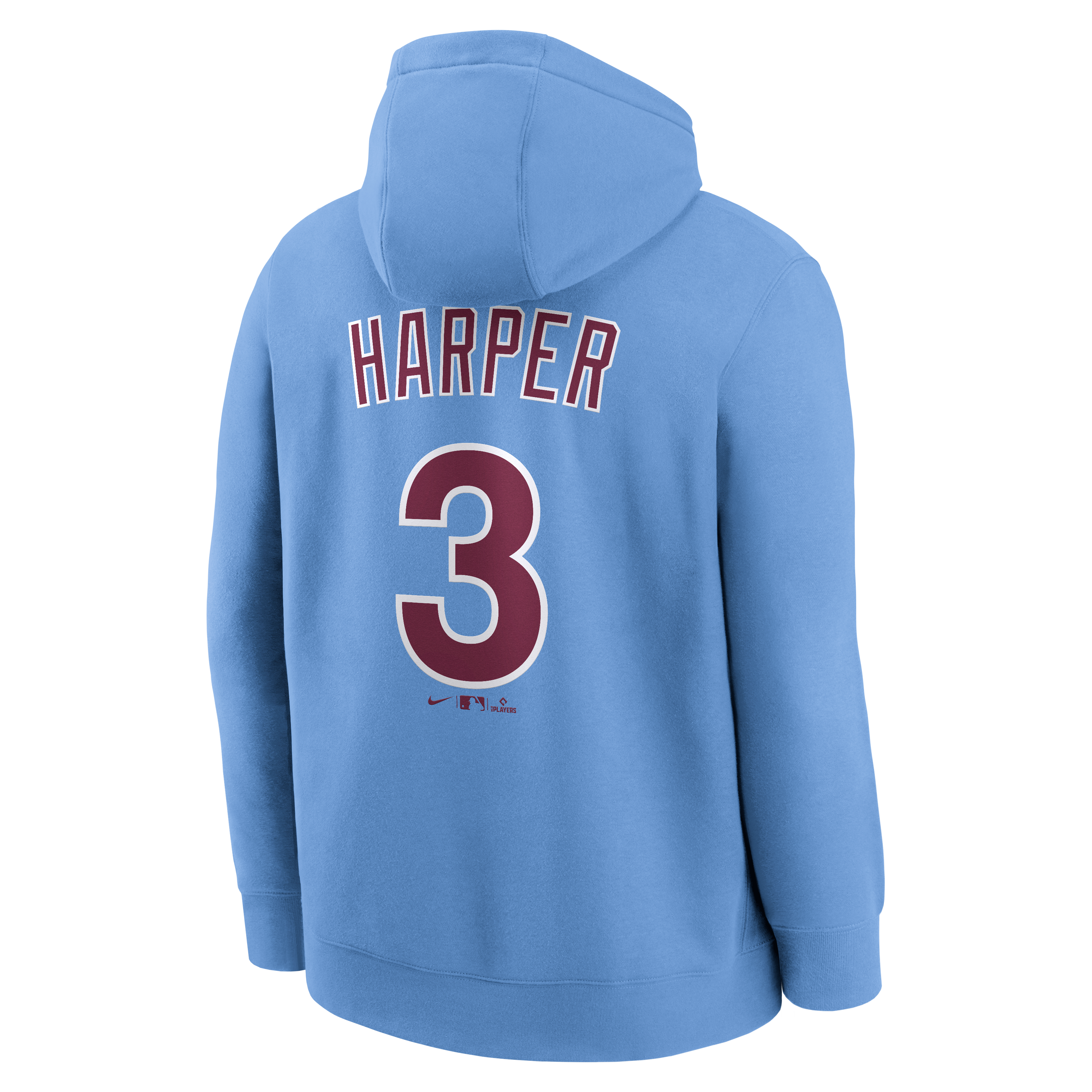 Sweat à capuche en polaire Nike Bryce Harper bleu clair Philadelphia Phillies pour homme
