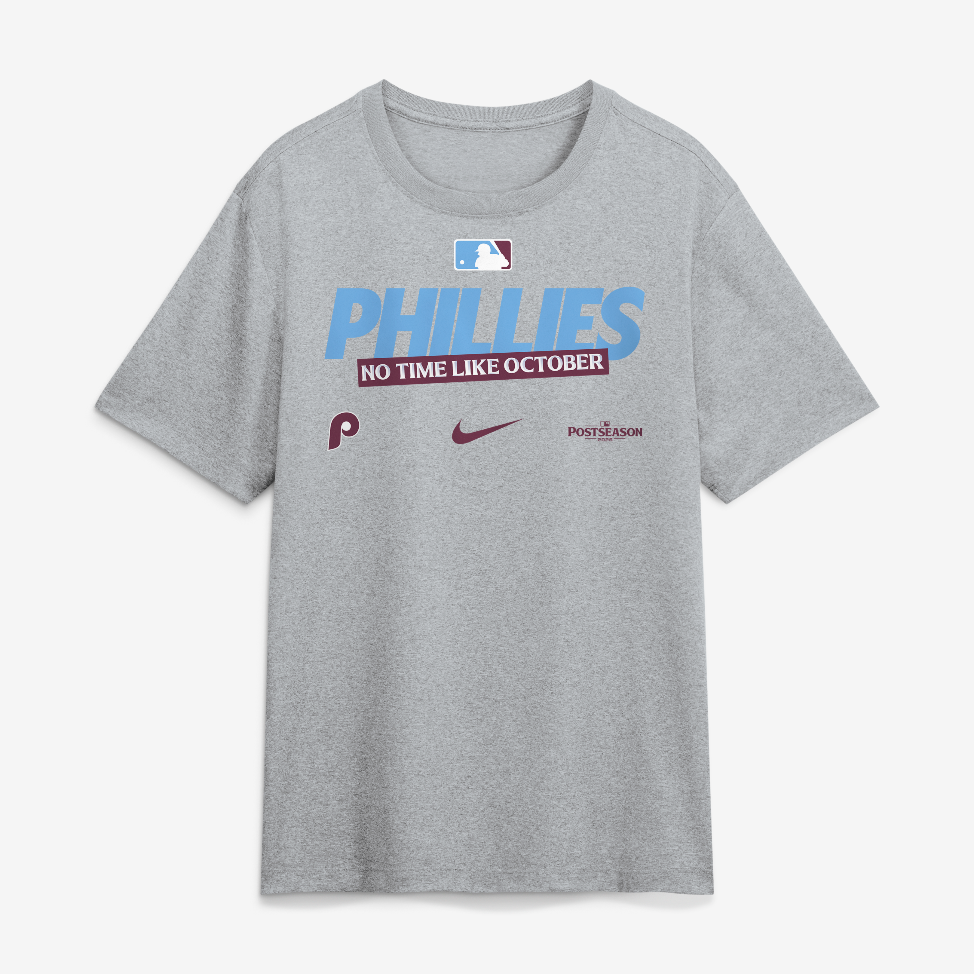 T-shirt Nike Legend Dri-FIT de la collection authentique des Phillies Philadelphie rouges pour hommes, édition 2026 séries éliminatoires MLB.