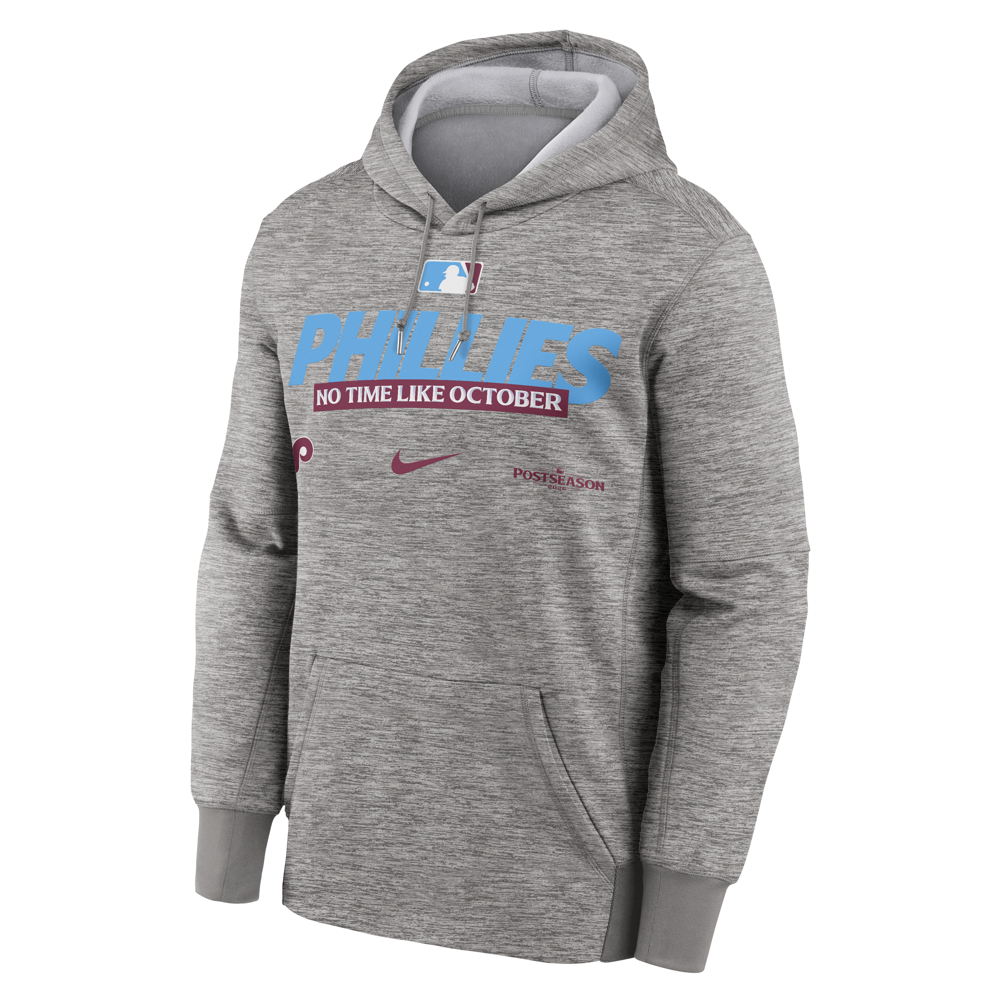 Sweat à capuche Nike Therma Fleece rouge Philadelphia Phillies 2026 MLB Postseason Authentic Collection pour homme