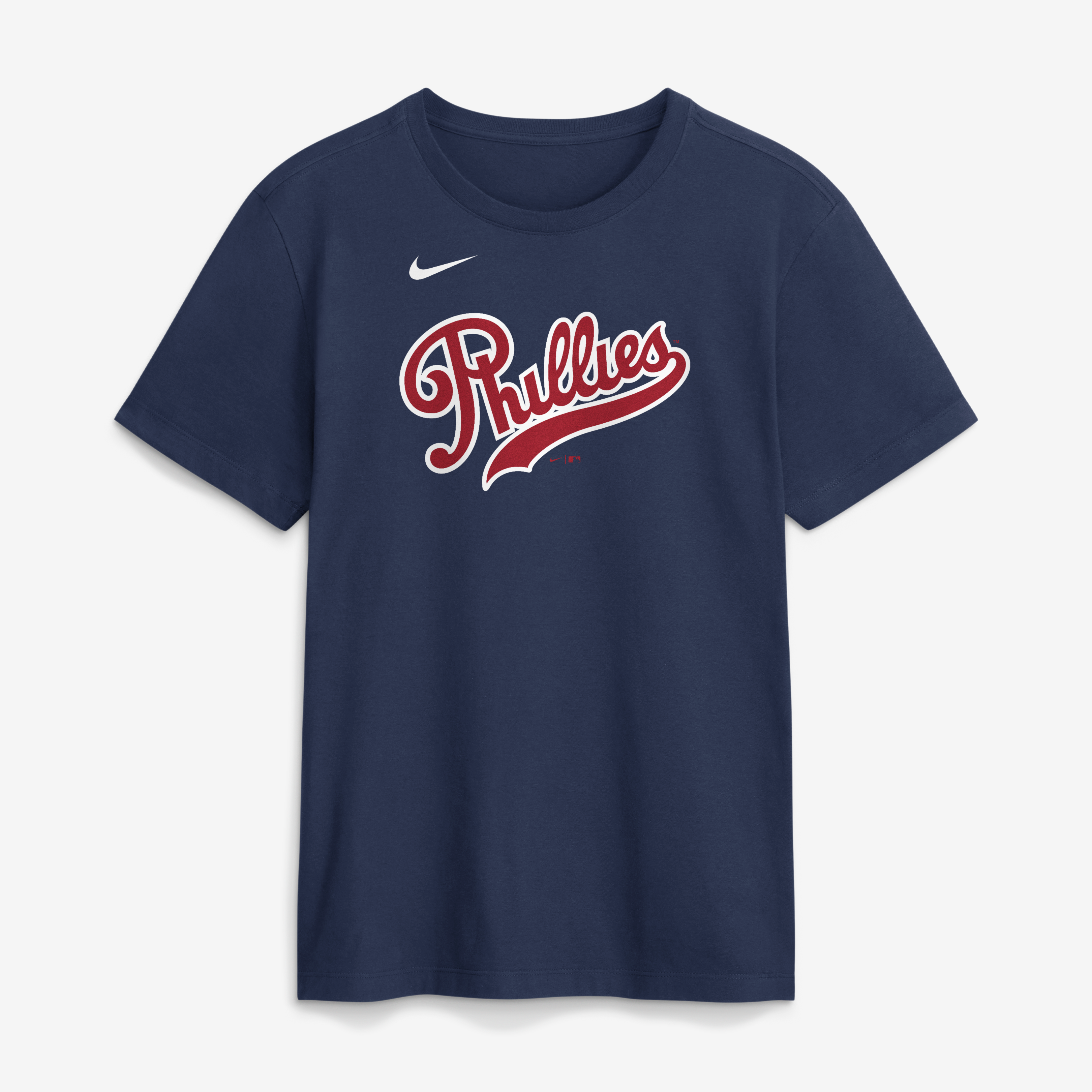 T-shirt Nike J.T. Realmuto bleu marine Philadelphia Phillies 2026 Field of Dreams pour homme, avec nom et numéro