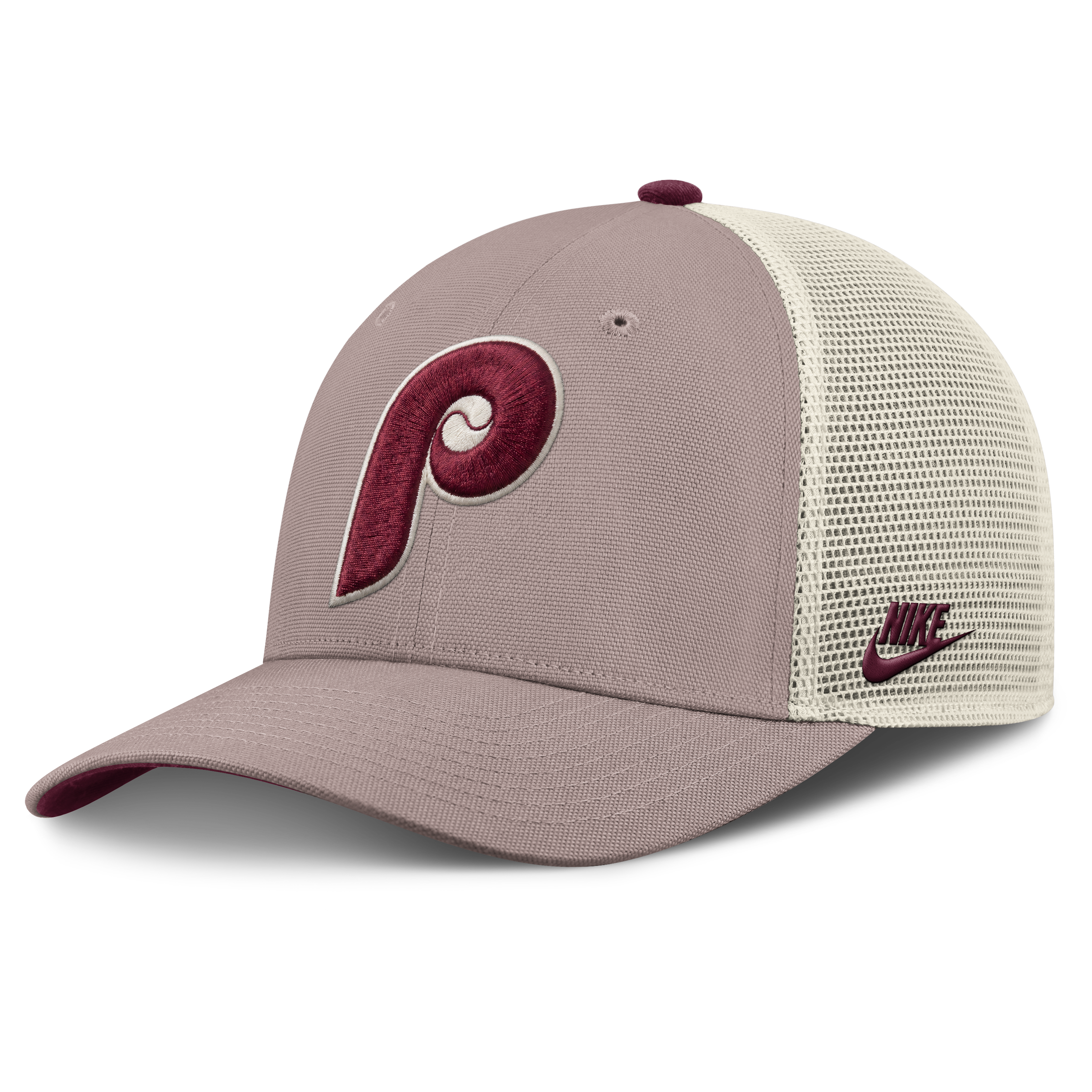 Casquette trucker ajustable Nike kaki Philadelphia Phillies Cooperstown Rise pour homme