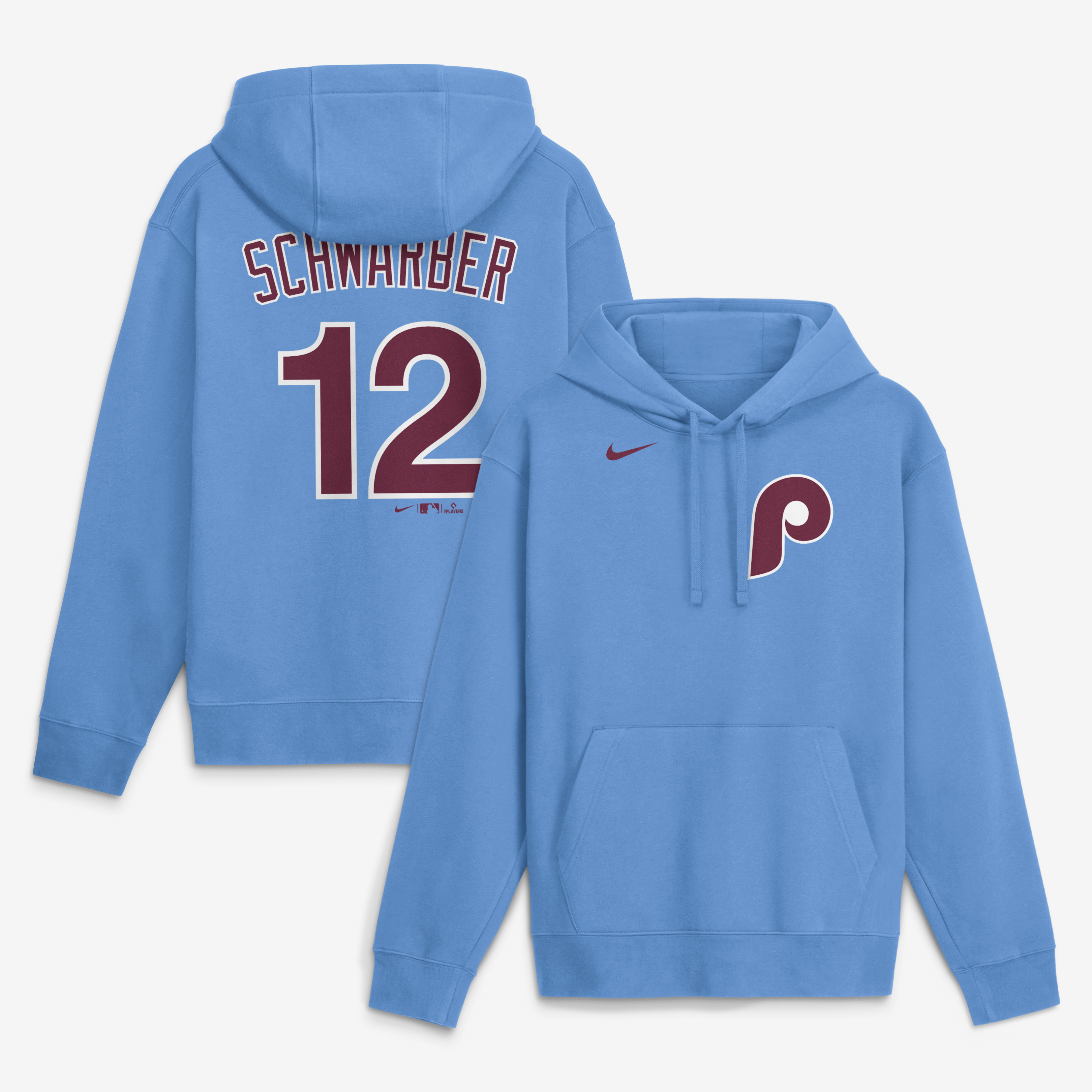 Sweat à capuche polaire Nike Kyle Schwarber rouge Philadelphia Phillies pour homme