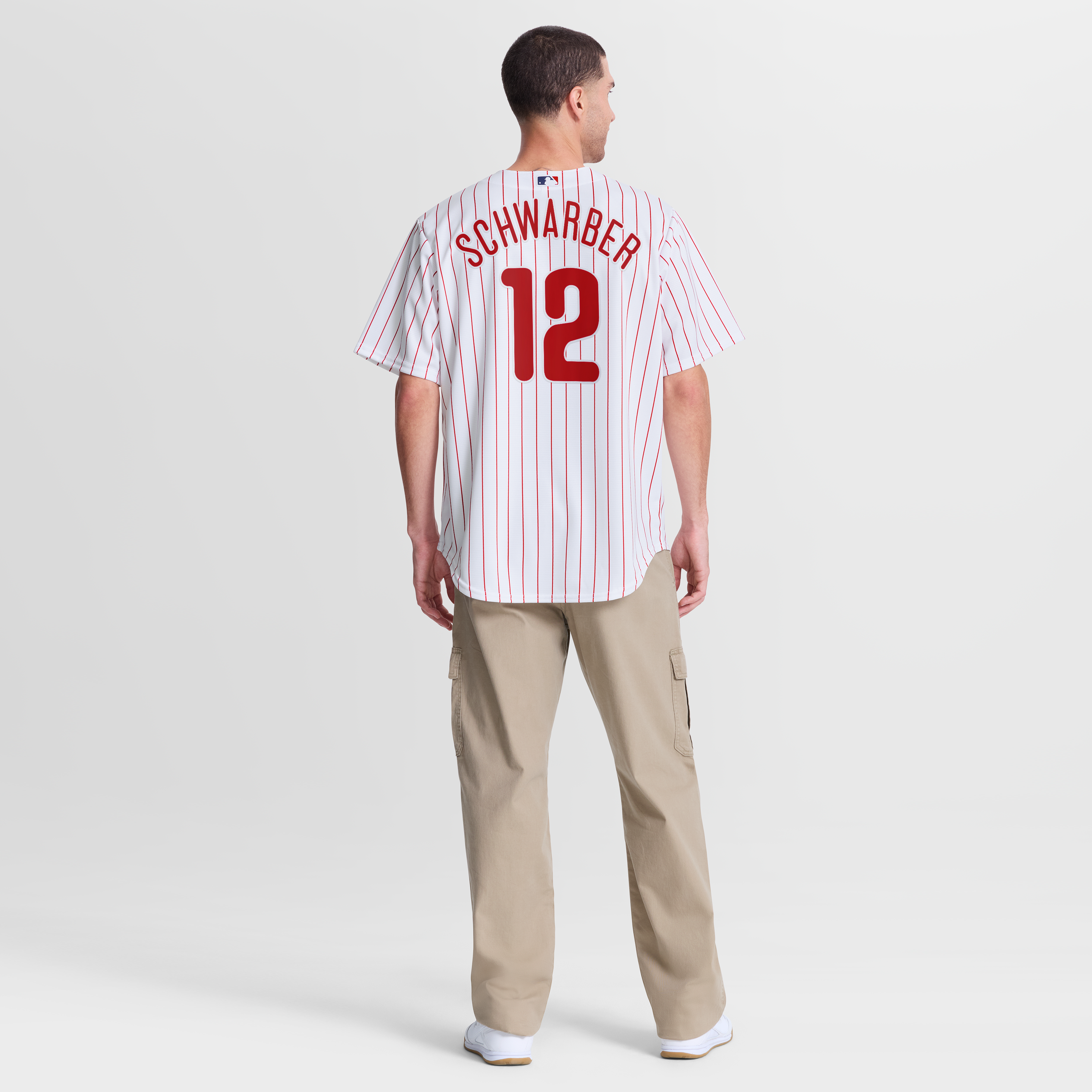 Men's Nike Kyle Schwarber White Philadelphia Phillies Home Replica Jersey