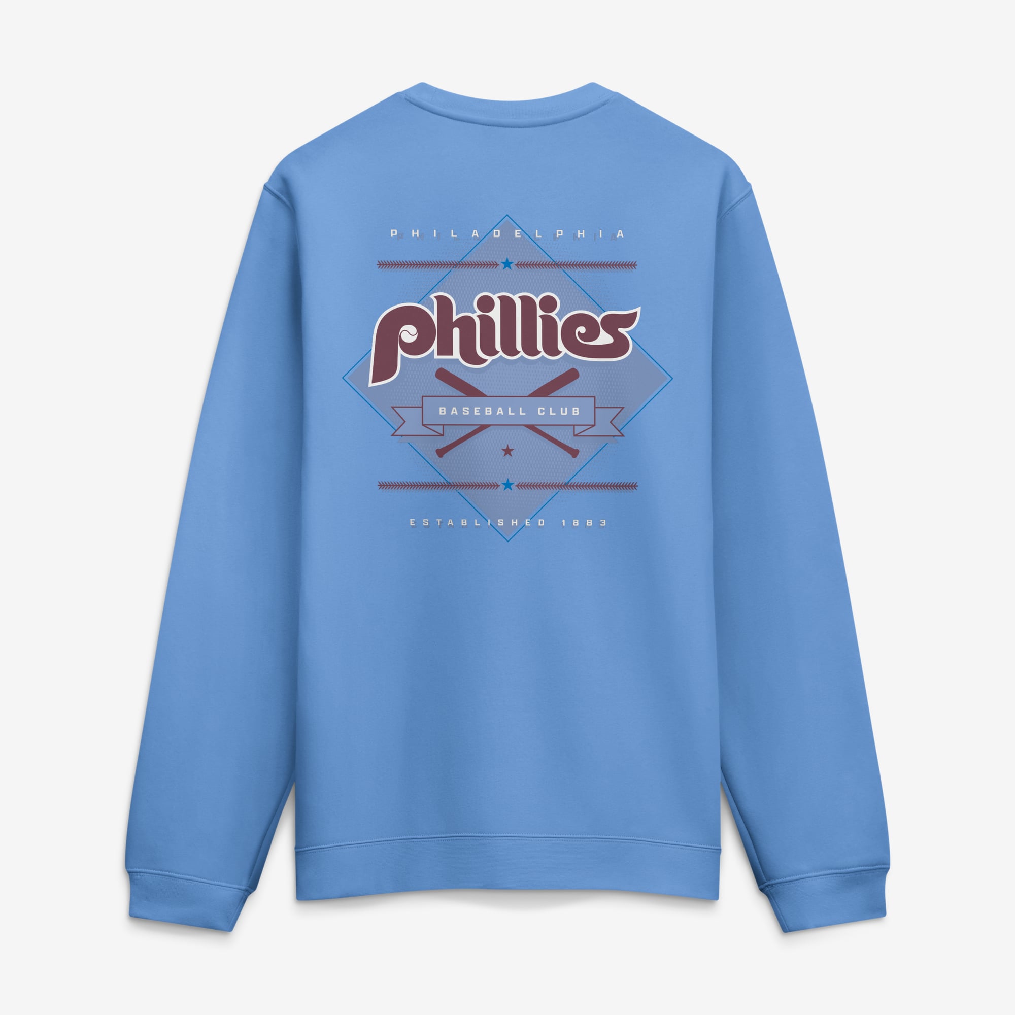 Men's Nike Light Blue Philadelphia Phillies Cooperstown Diamond Sweatshirt