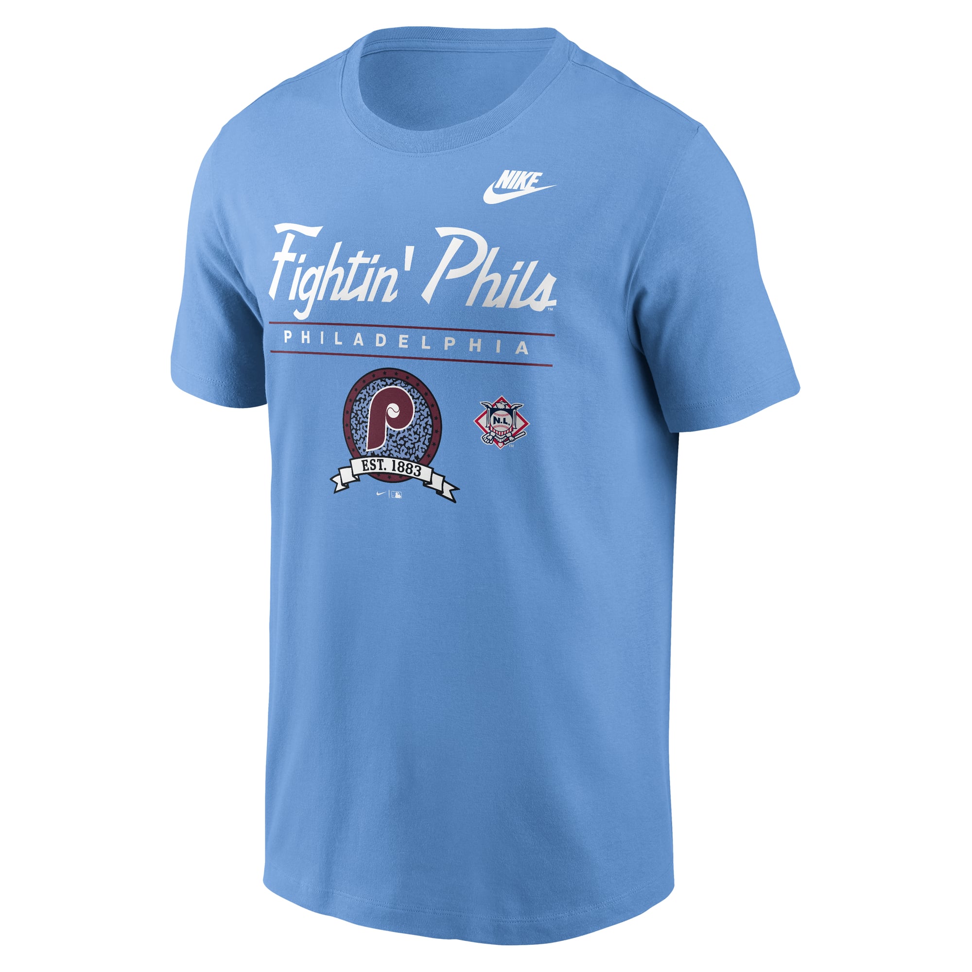 Men's Nike Light Blue Philadelphia Phillies Cooperstown Graphic T-Shirt