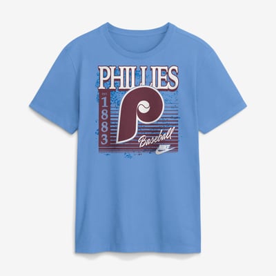 Philadelphia Phillies Nike Cooperstown Logo T-Shirt - Light Blue