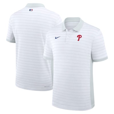 Polo rayé Victory Dri-FIT Nike Authentic Collection Philadelphia Phillies - Blanc
