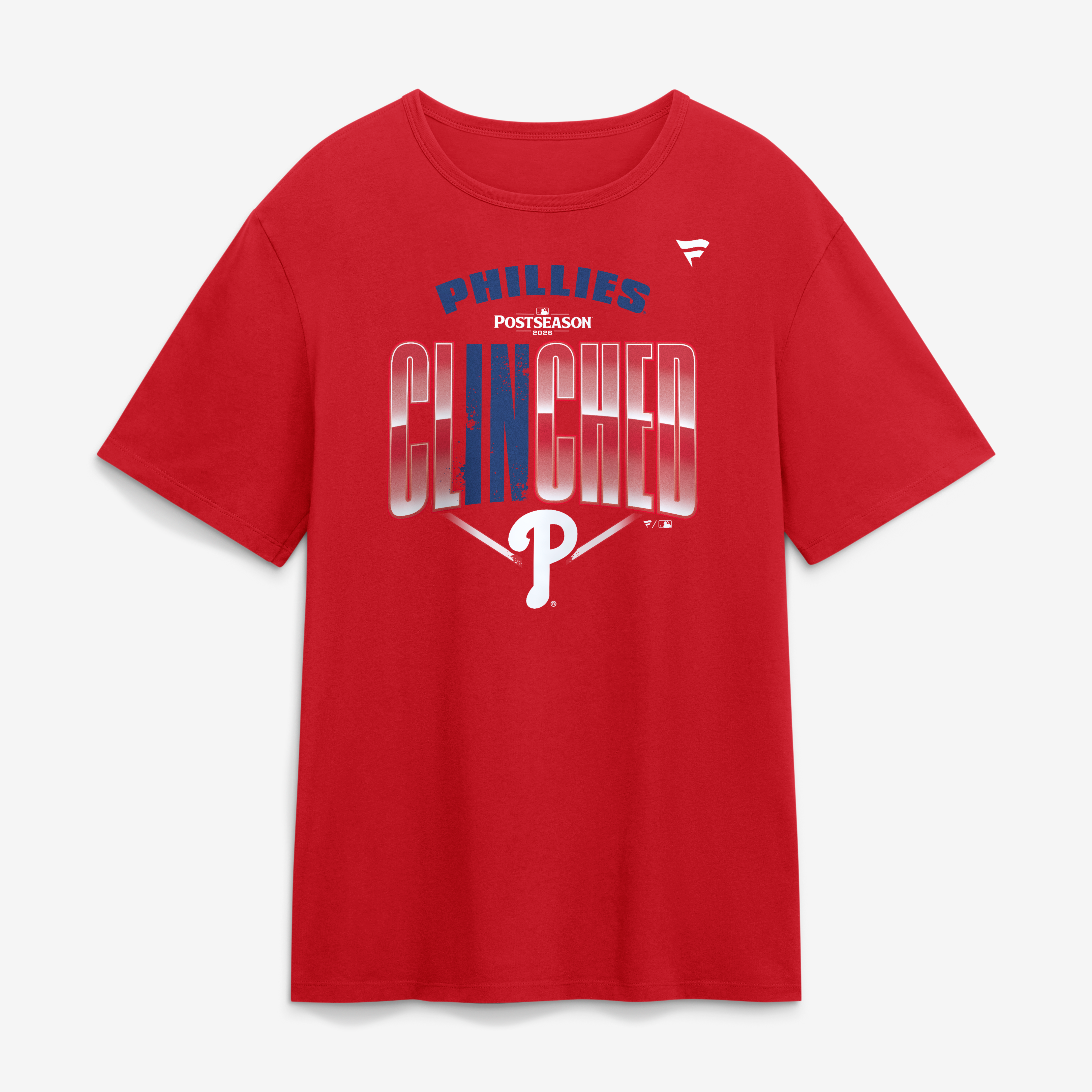 T-shirt rouge pour homme des Phillies de Philadelphie, saison 2026 séries éliminatoires la MLB.