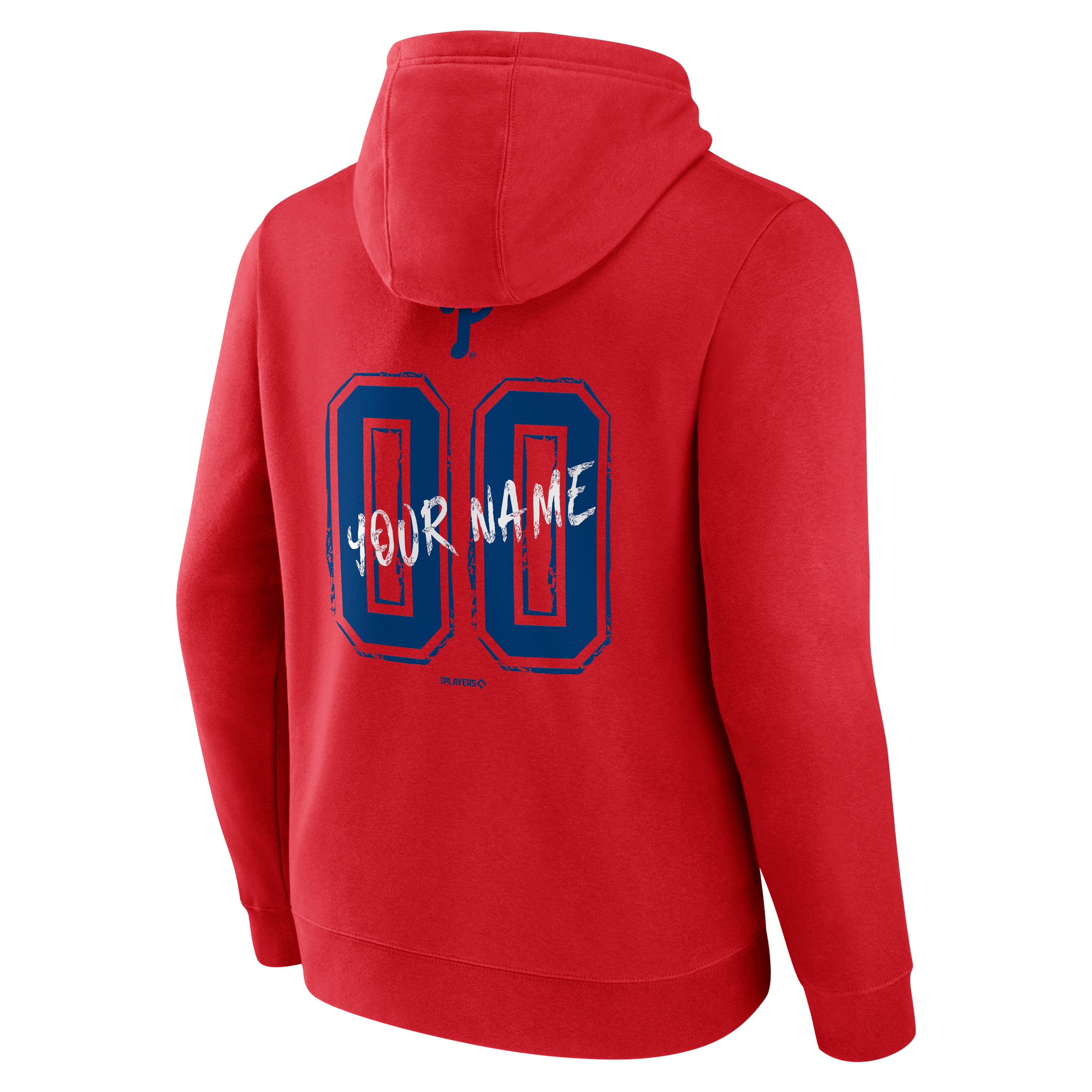 Men's Red Philadelphia Phillies Hustle Personalized Name & Number Hoodie