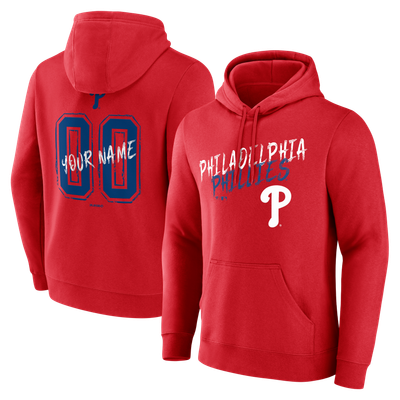 Philadelphia Phillies Hustle Personalized Name & Number Hoodie - Red