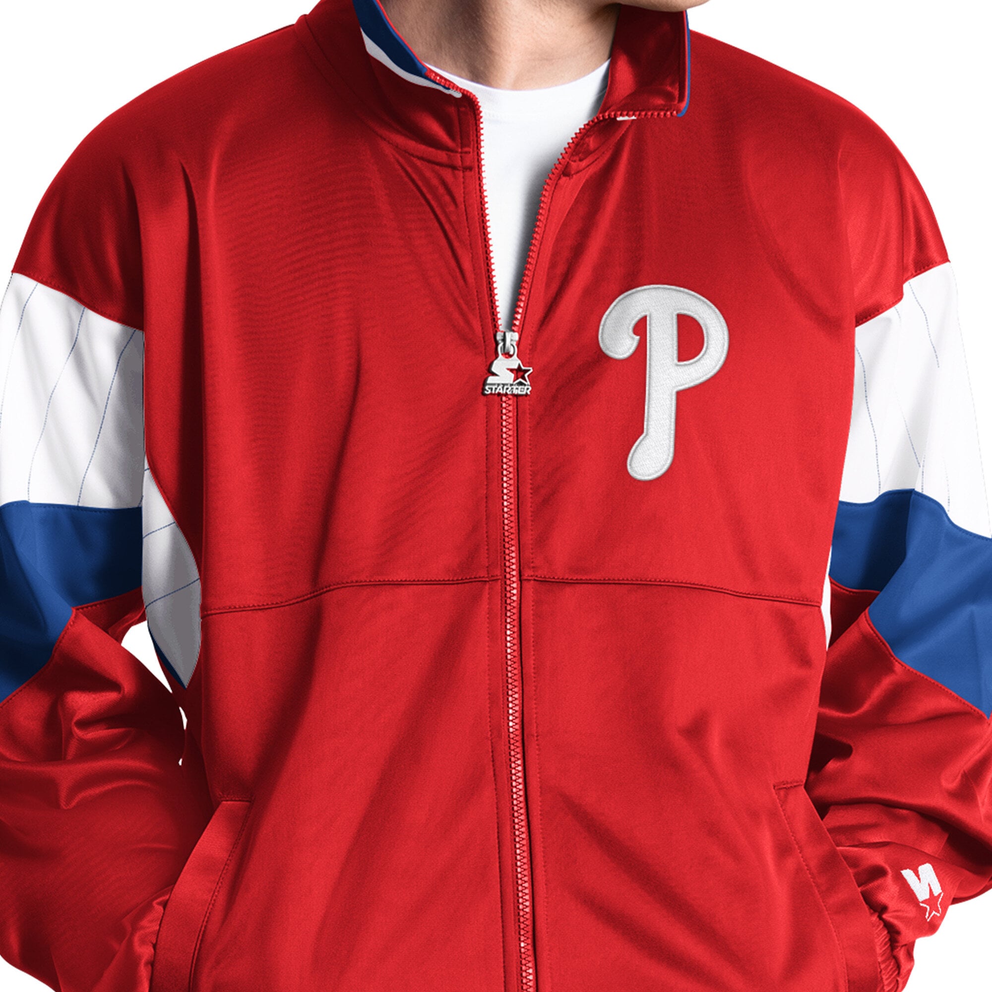 Veste de survêtement zippée Starter rouge Philadelphia Phillies Legacy pour homme