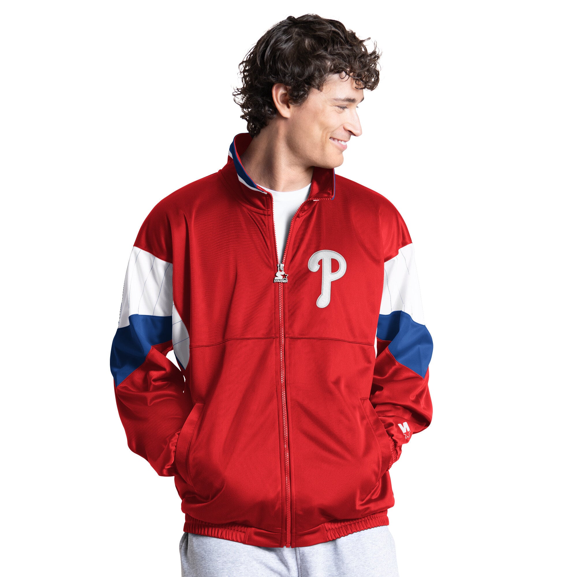 Veste de survêtement zippée Starter rouge Philadelphia Phillies Legacy pour homme