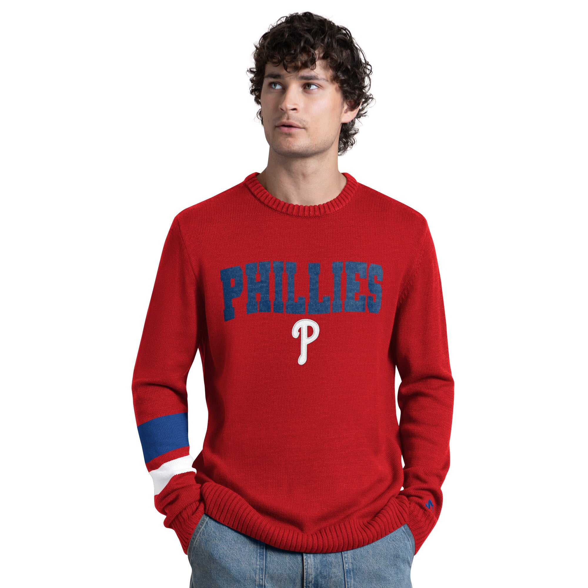 Pull rétro Starter rouge Philadelphia Phillies pour homme