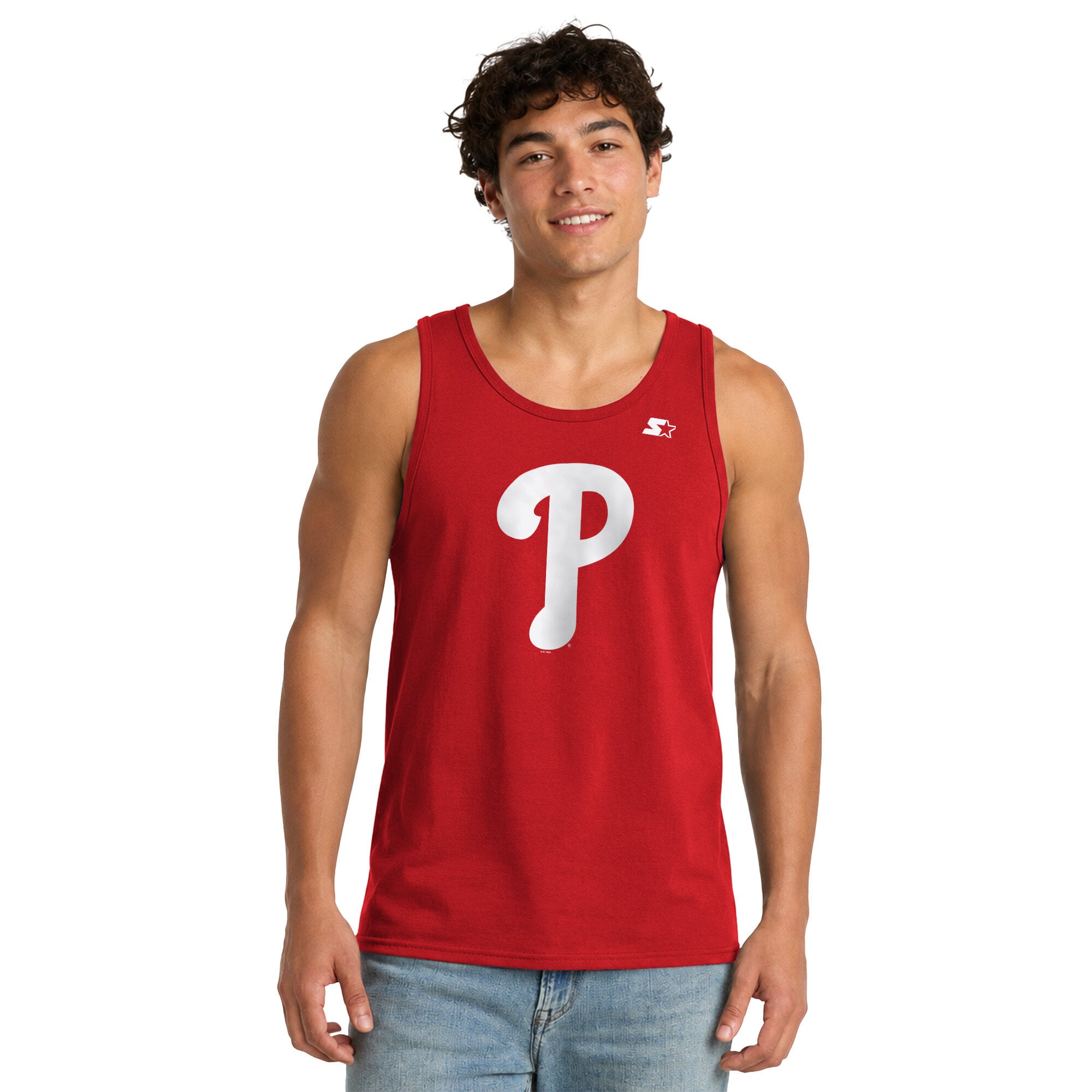 Débardeur Starter rouge Philadelphia Phillies pour homme
